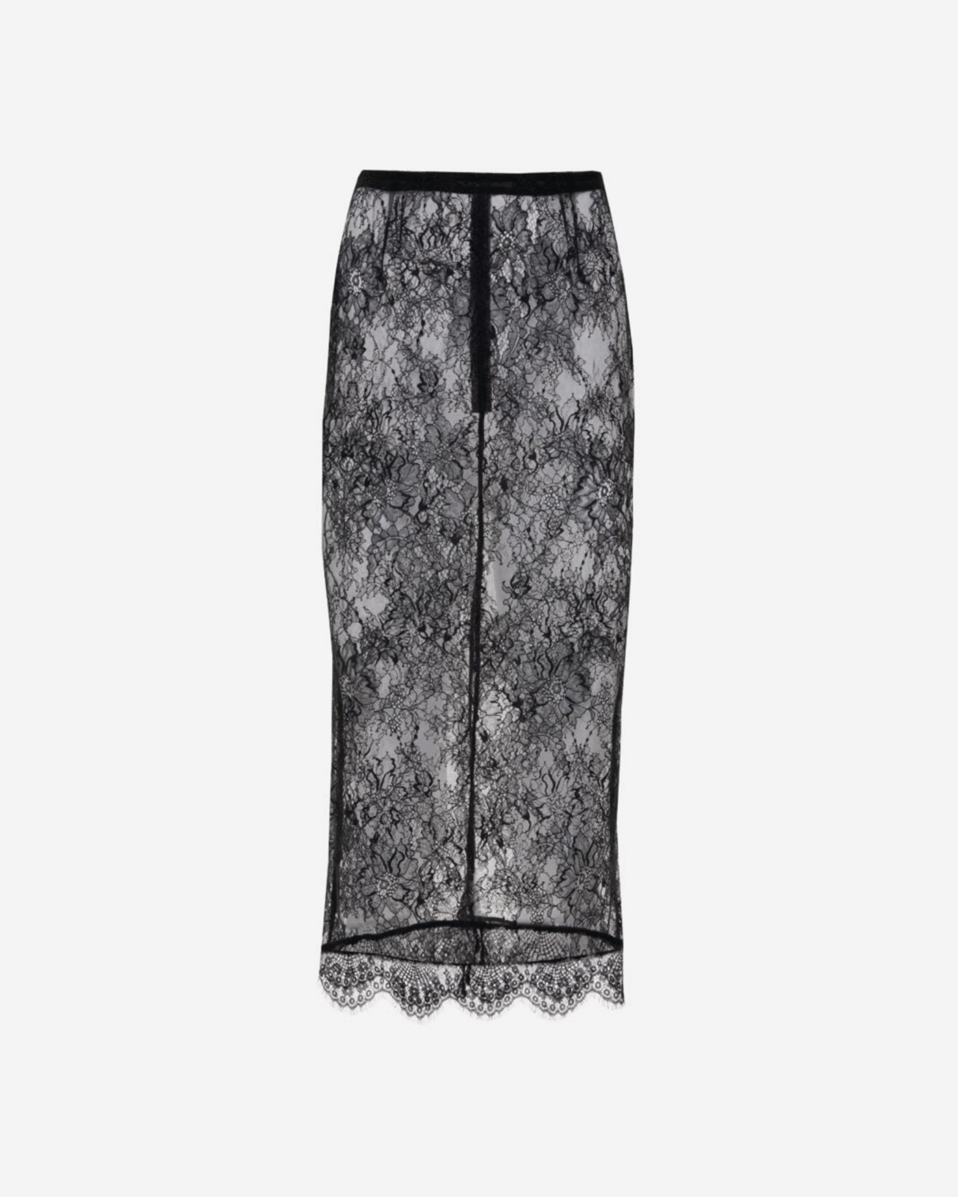 Picture of BLACK LACE MIDI SKIRT