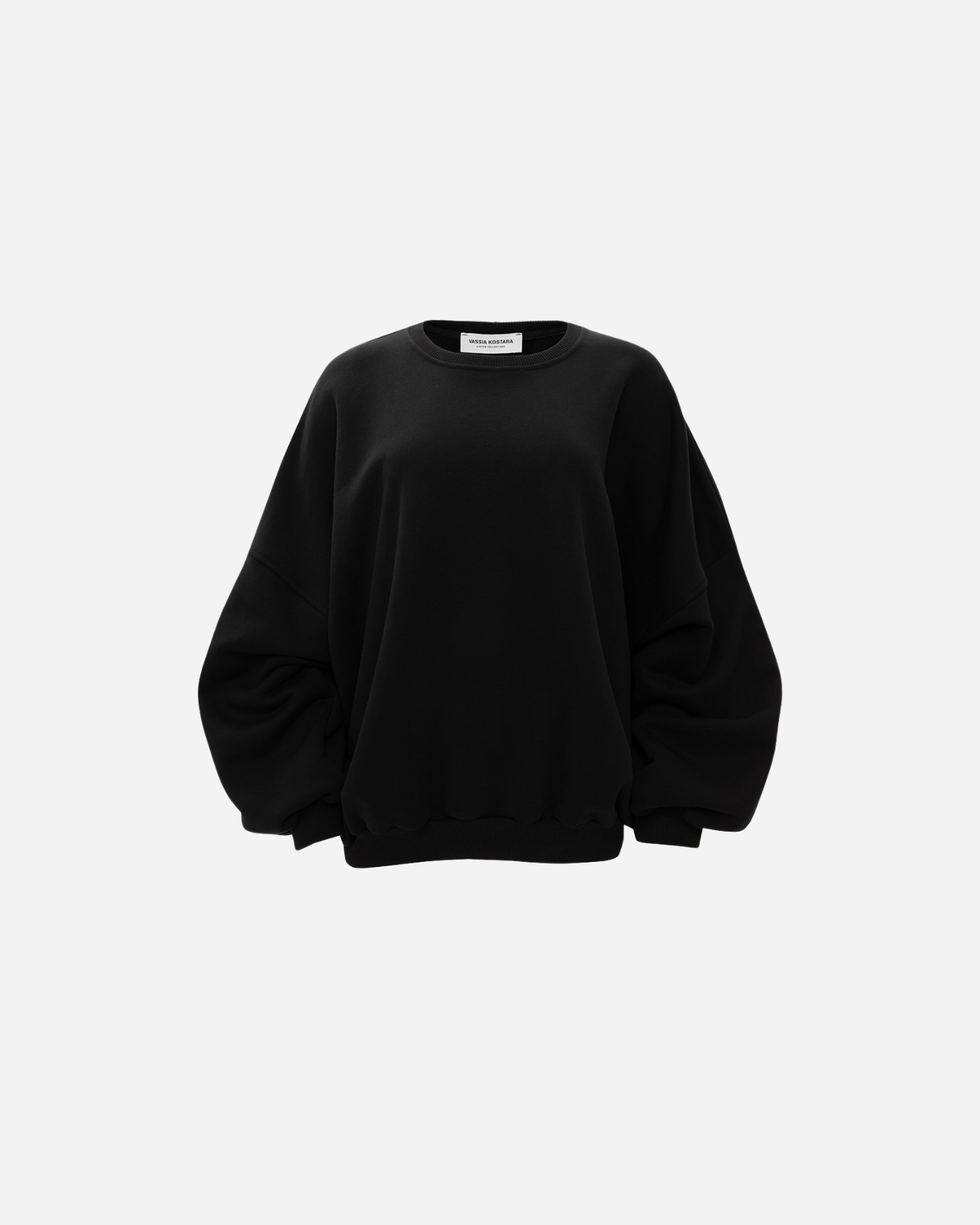 Picture of BLACK OPEN-NECKLINE JUMPER