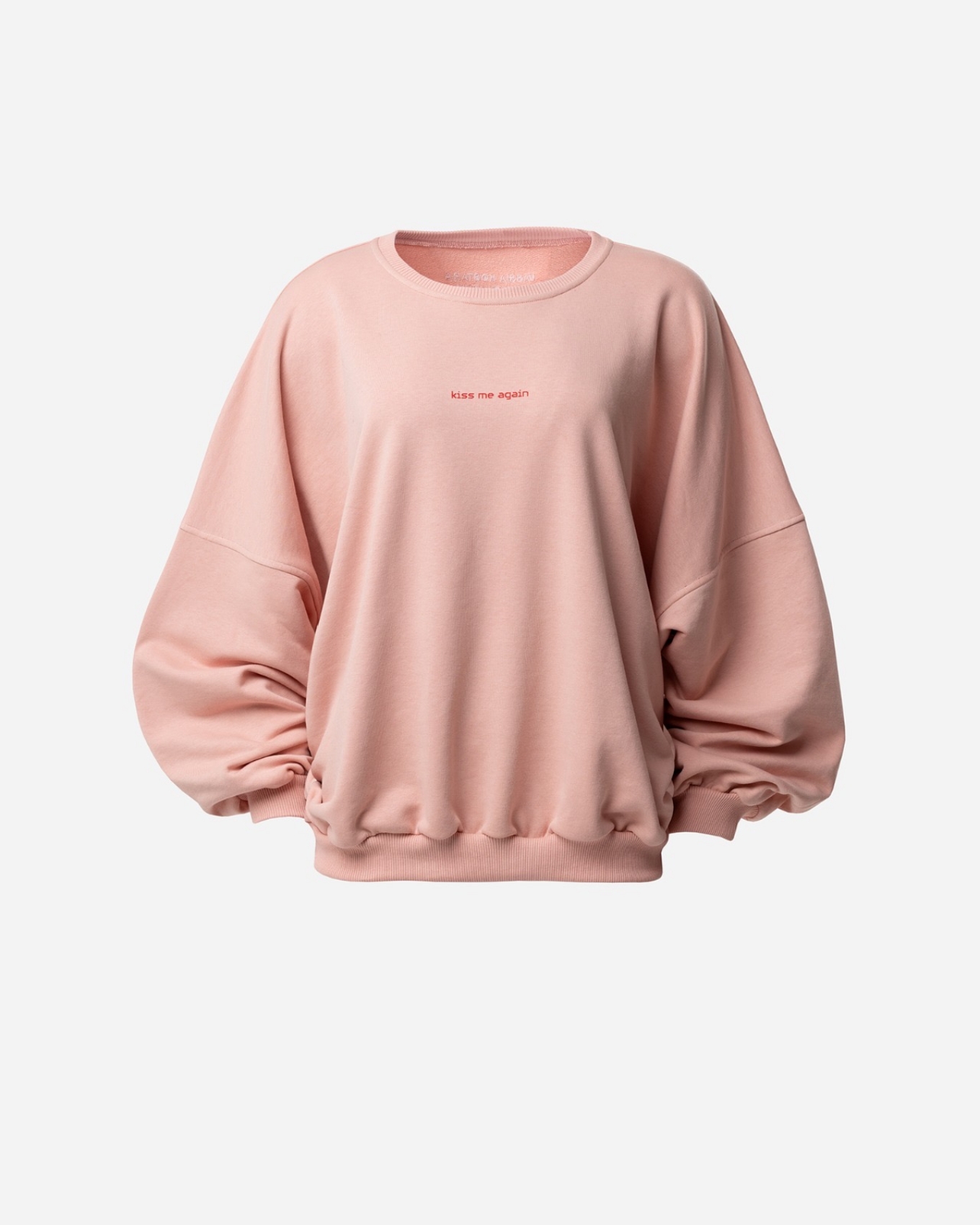 Picture of PINK OPEN-NECKLINE JUMPER WITH QUOTE