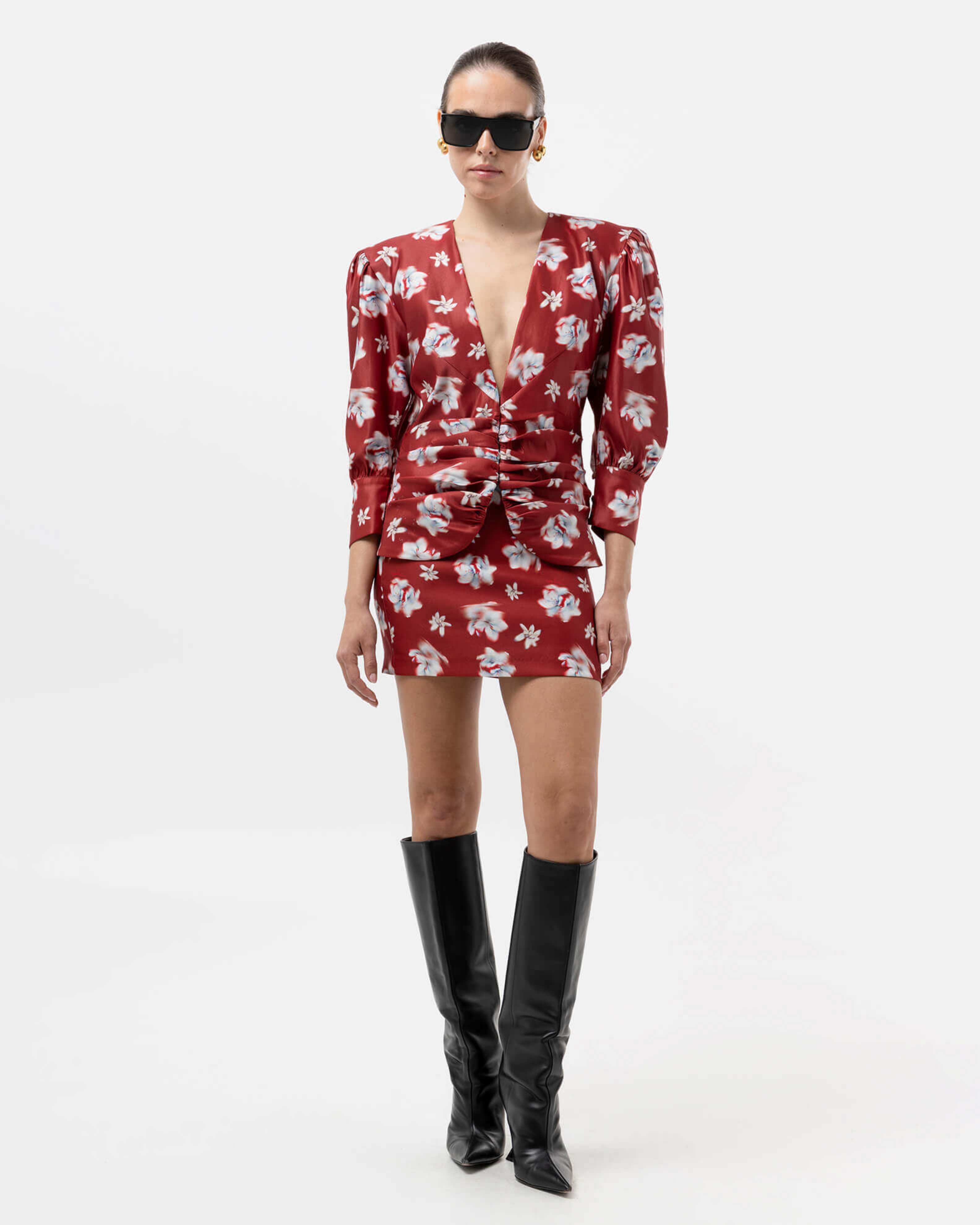 Picture of ABSTRACT FLOWER SLIM-FIT BLAZER