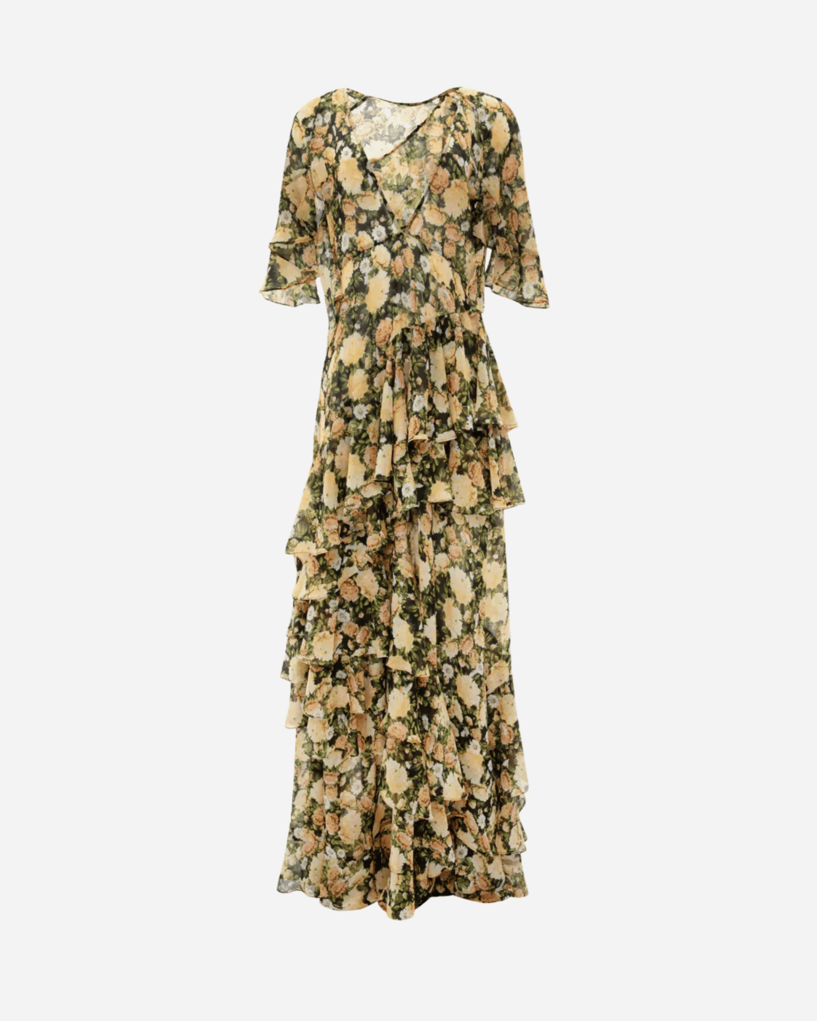 Picture of Vassia's Dress In A Yellow Print