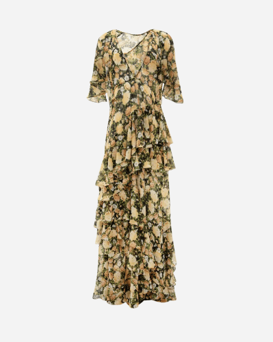 Picture of Vassia's Dress In A Yellow Print