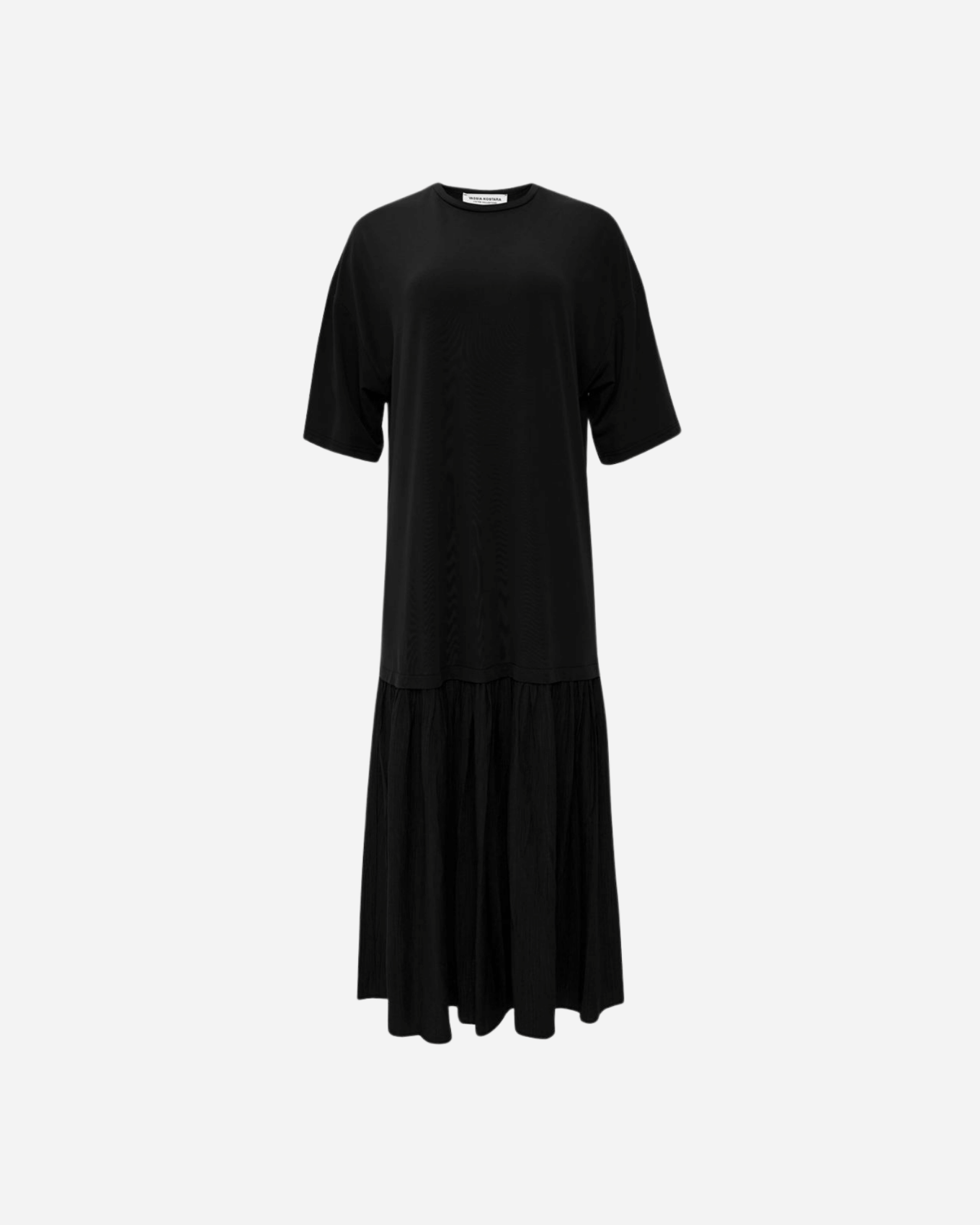 Picture of BLACK PANELLED MIDI DRESS