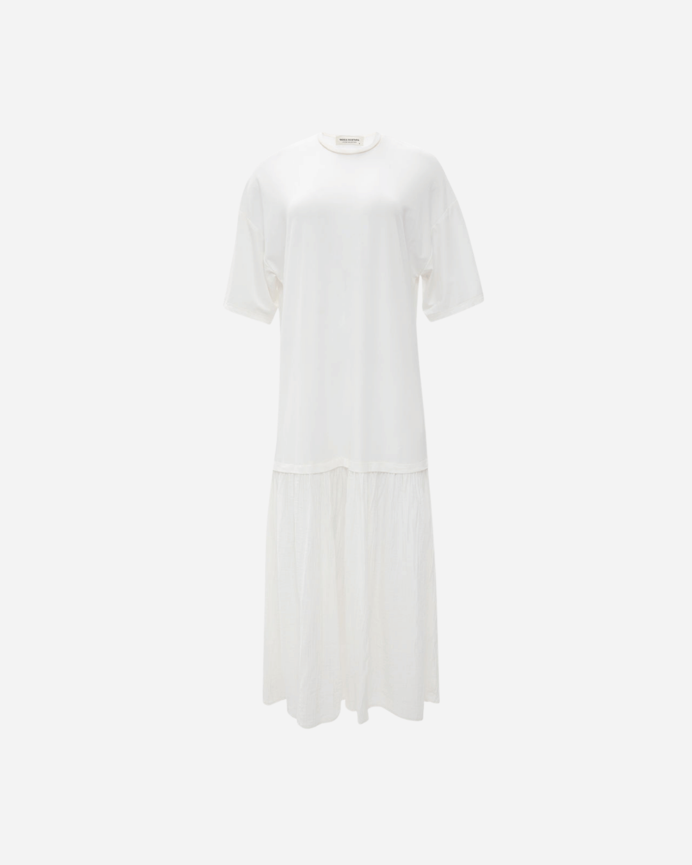Picture of WHITE PANELLED MIDI DRESS