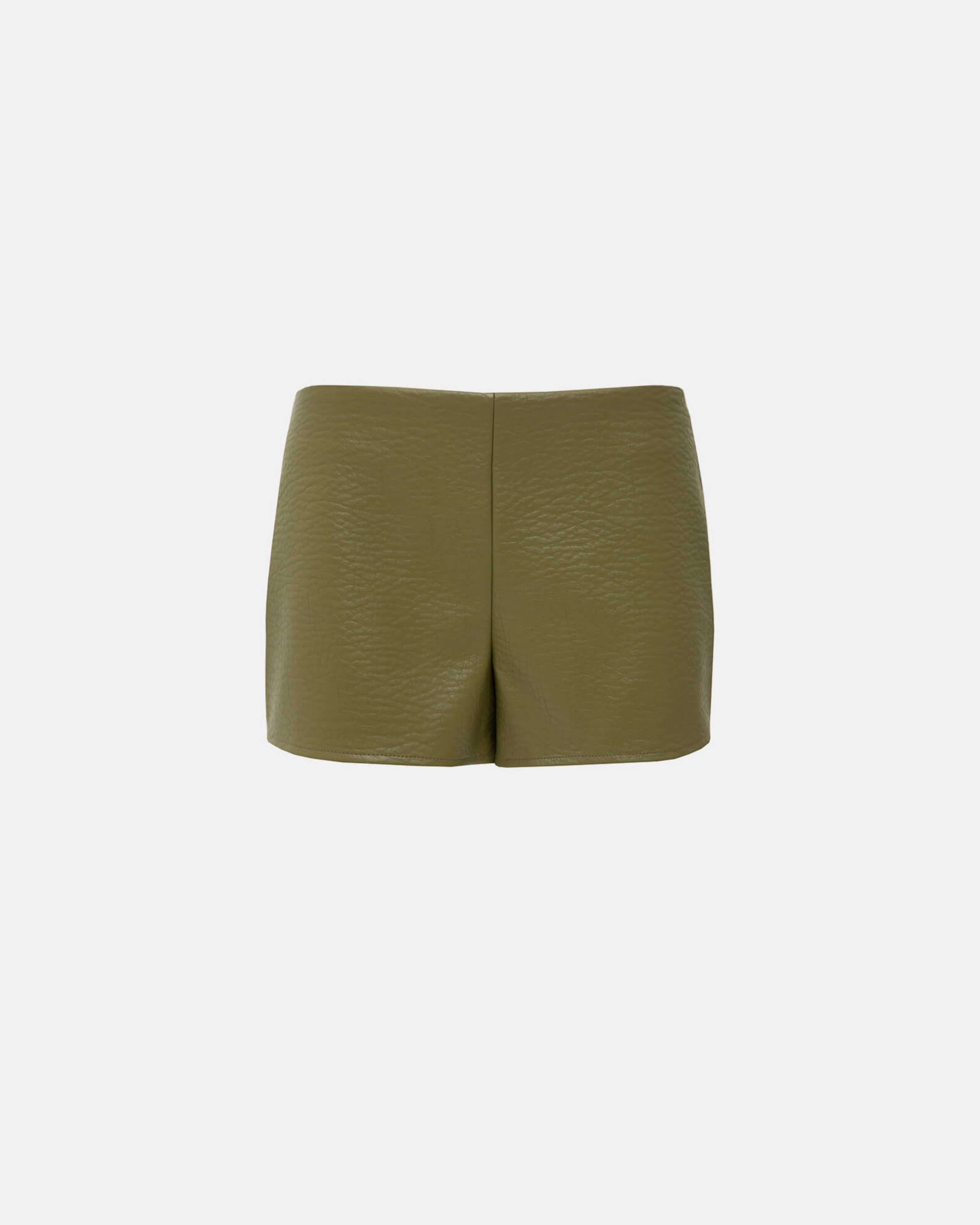 Picture of OLIVE FAUX LEATHER SHORTS