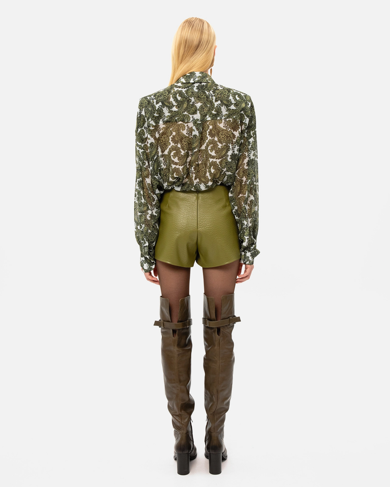 Picture of GREEN PAISLEY OS SHIRT