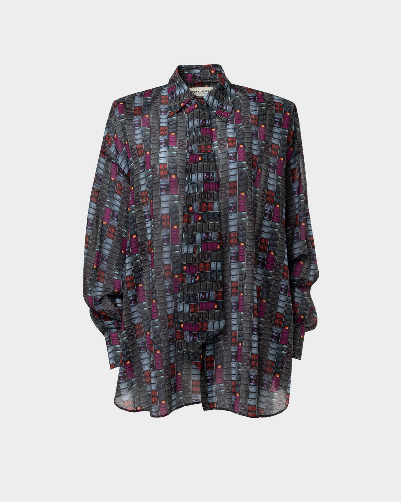 Picture of GREY OS SHIRT WITH PHOTO-NEGATIVE PRINT