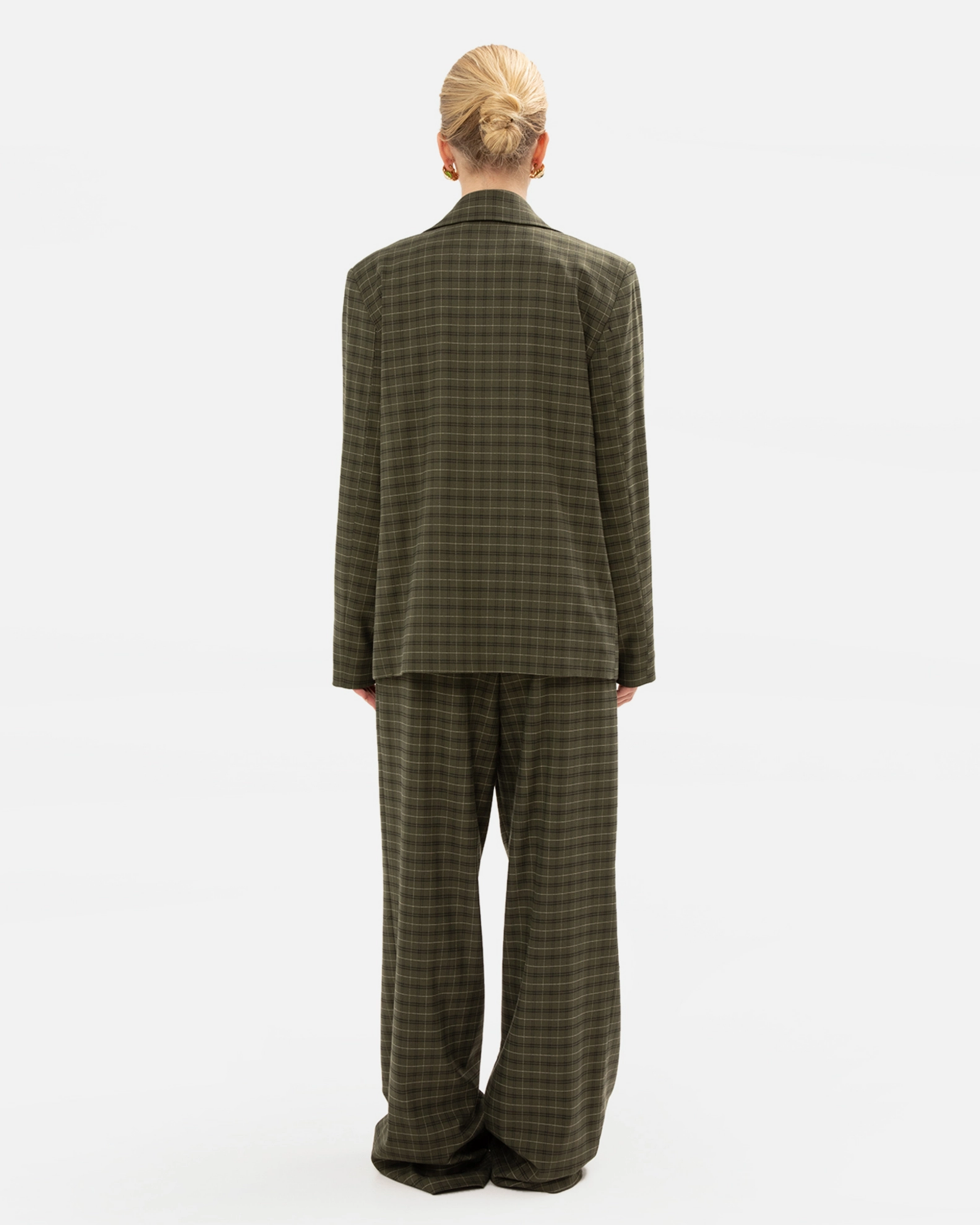 Picture of OLIVE CHEQUERED PANTS