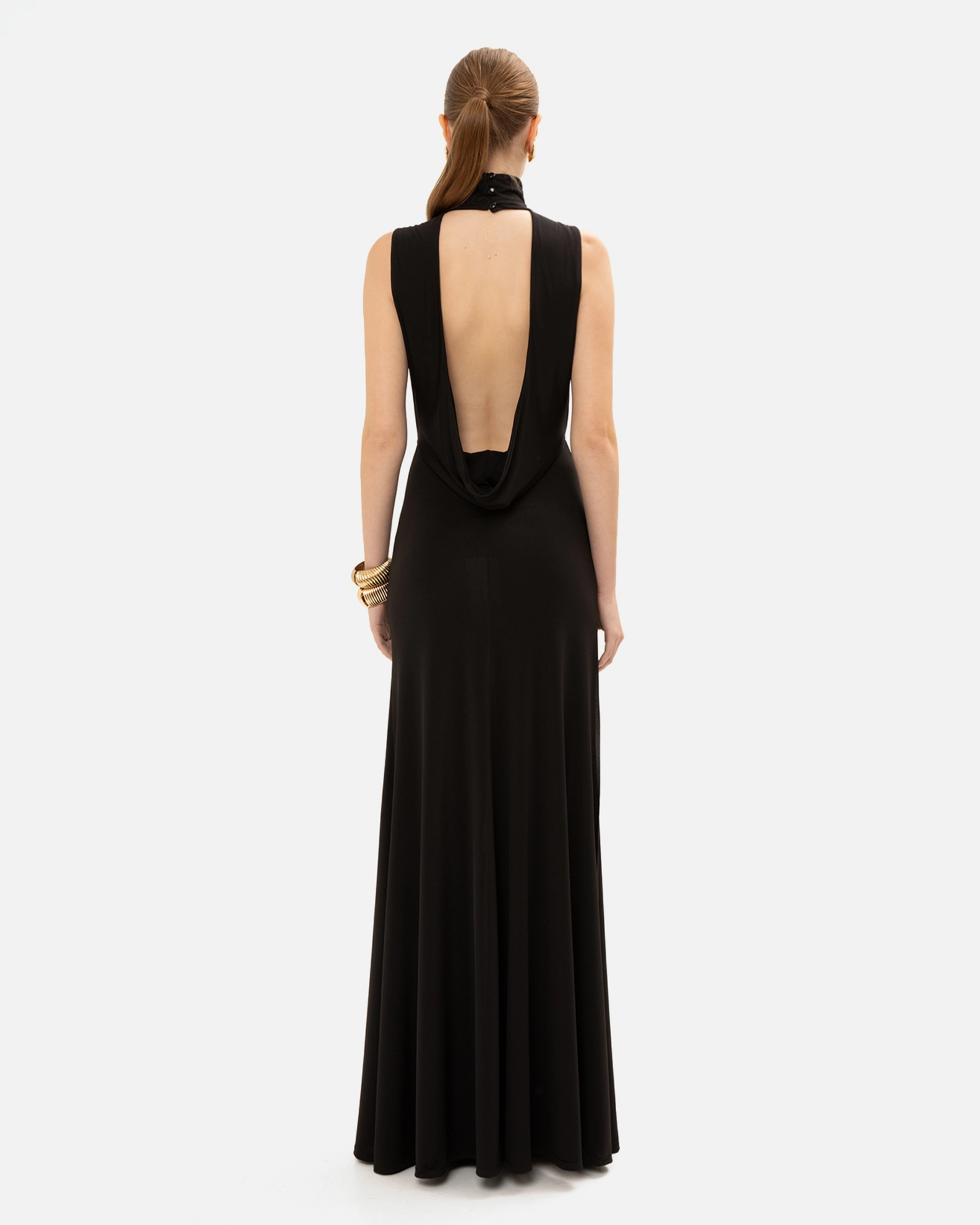 Picture of HIGH-NECK BLACK GOWN