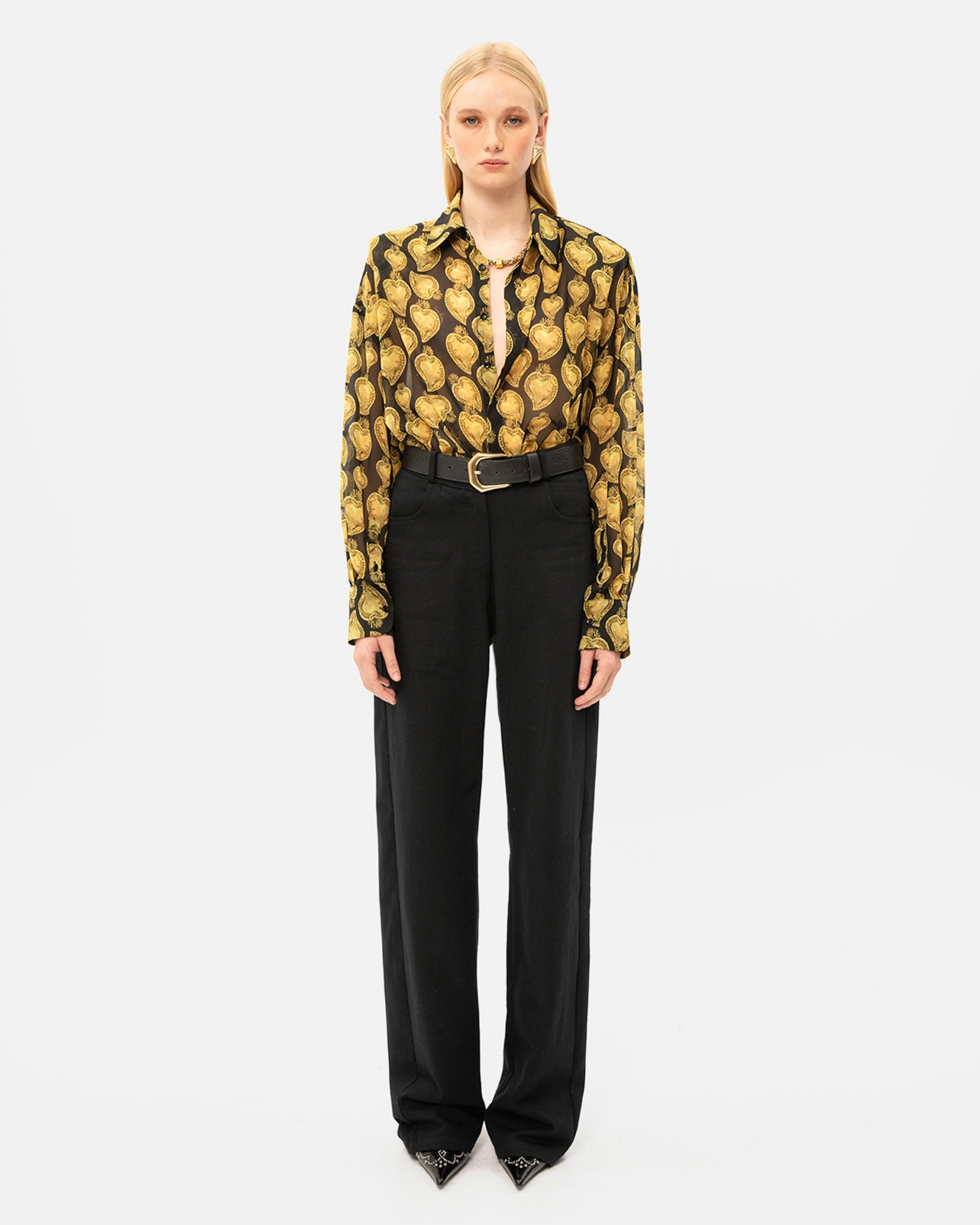 Picture of BLACK STRAIGHT-LINE JEANS