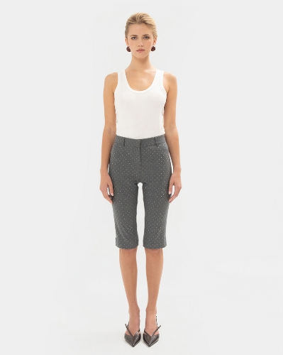 Picture of GREY SPARKLE CAPRI PANTS