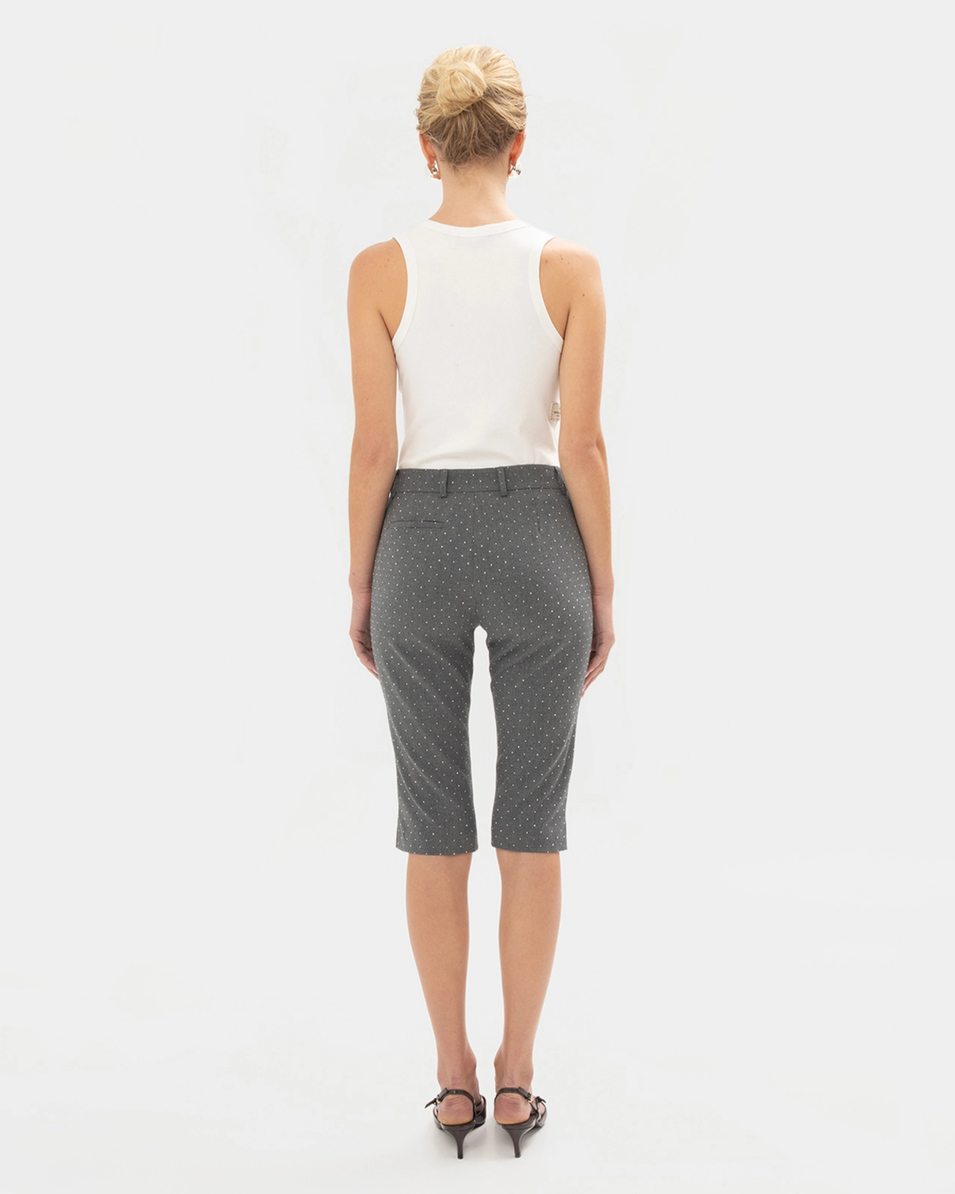 Picture of GREY SPARKLE CAPRI PANTS