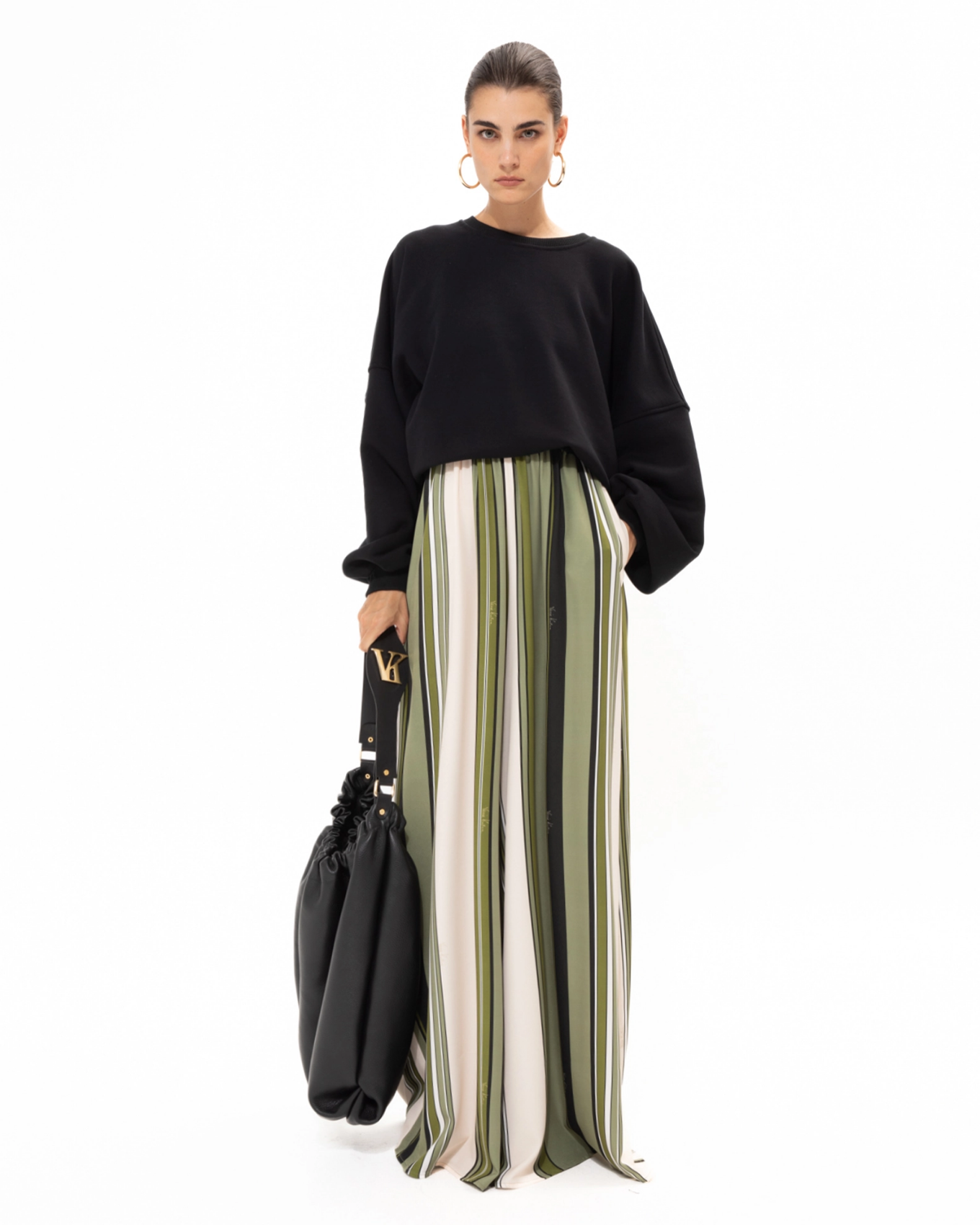 Picture of BLACK OPEN-NECKLINE JUMPER