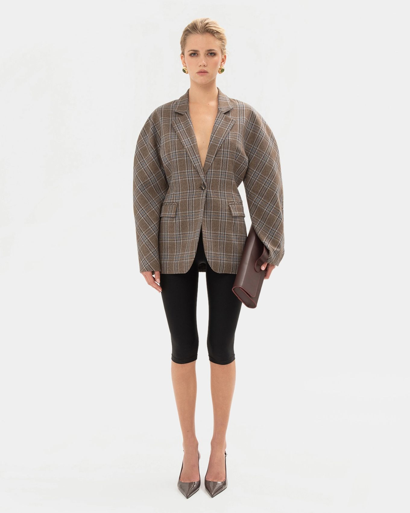 Picture of BROWN CHEQUERED BLAZER