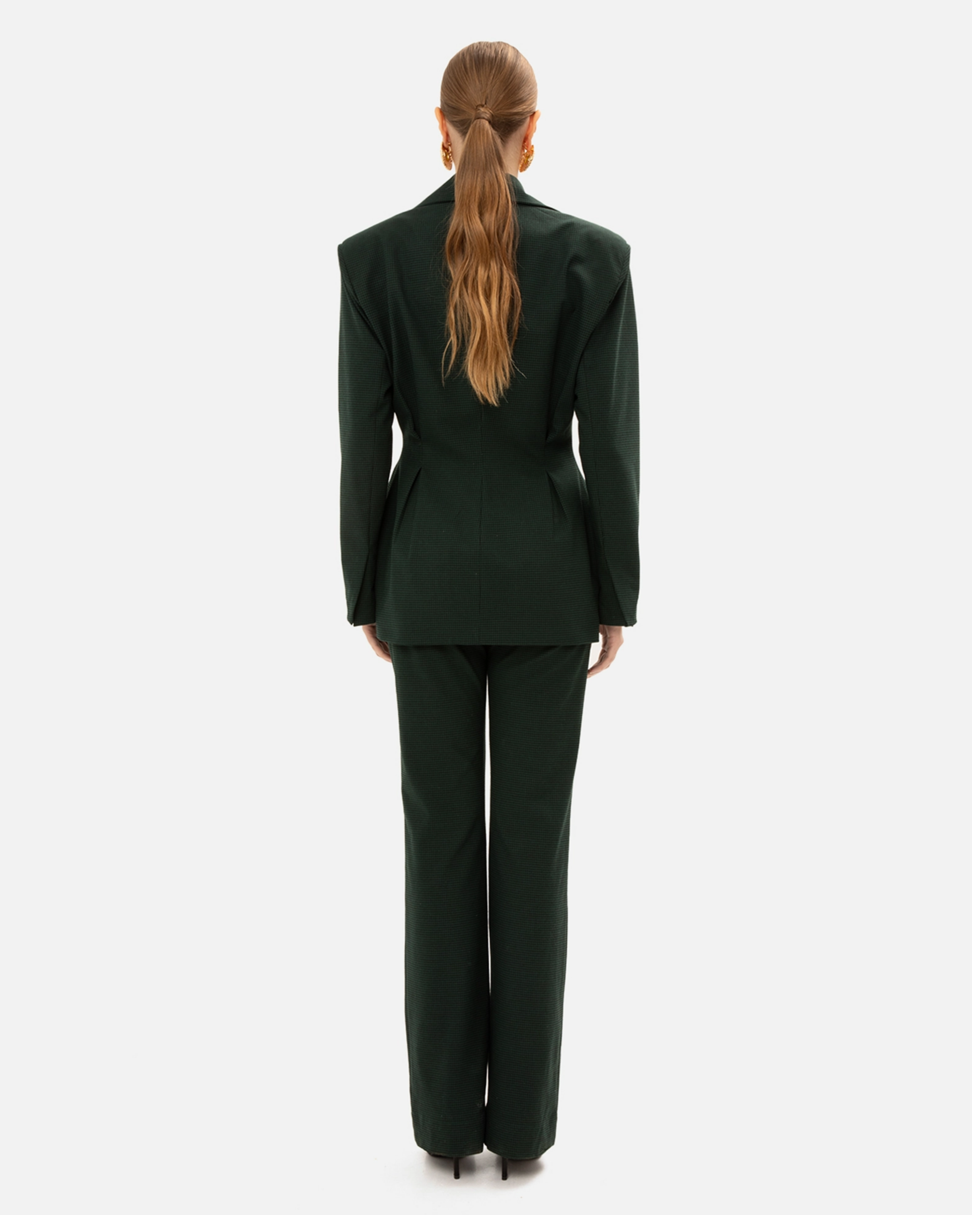 Picture of PINE GREEN CHEQUERED PANTS