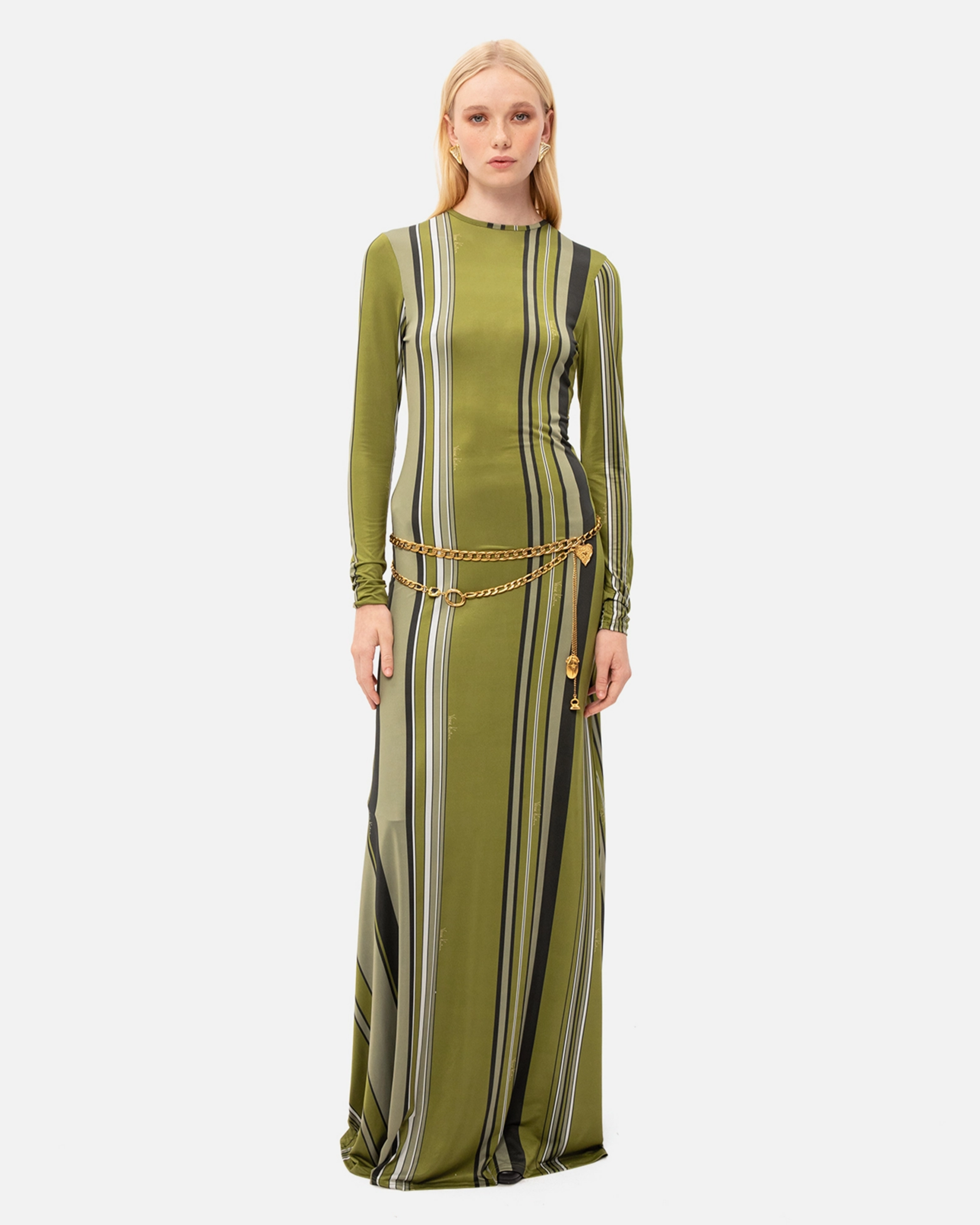 Picture of KHAKI STRIPED DRESS
