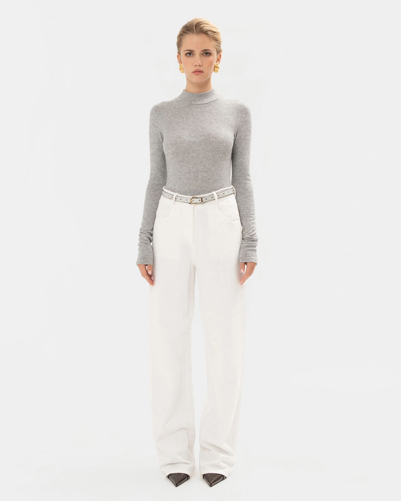 Picture of CREME STRAIGHT-LINE JEANS