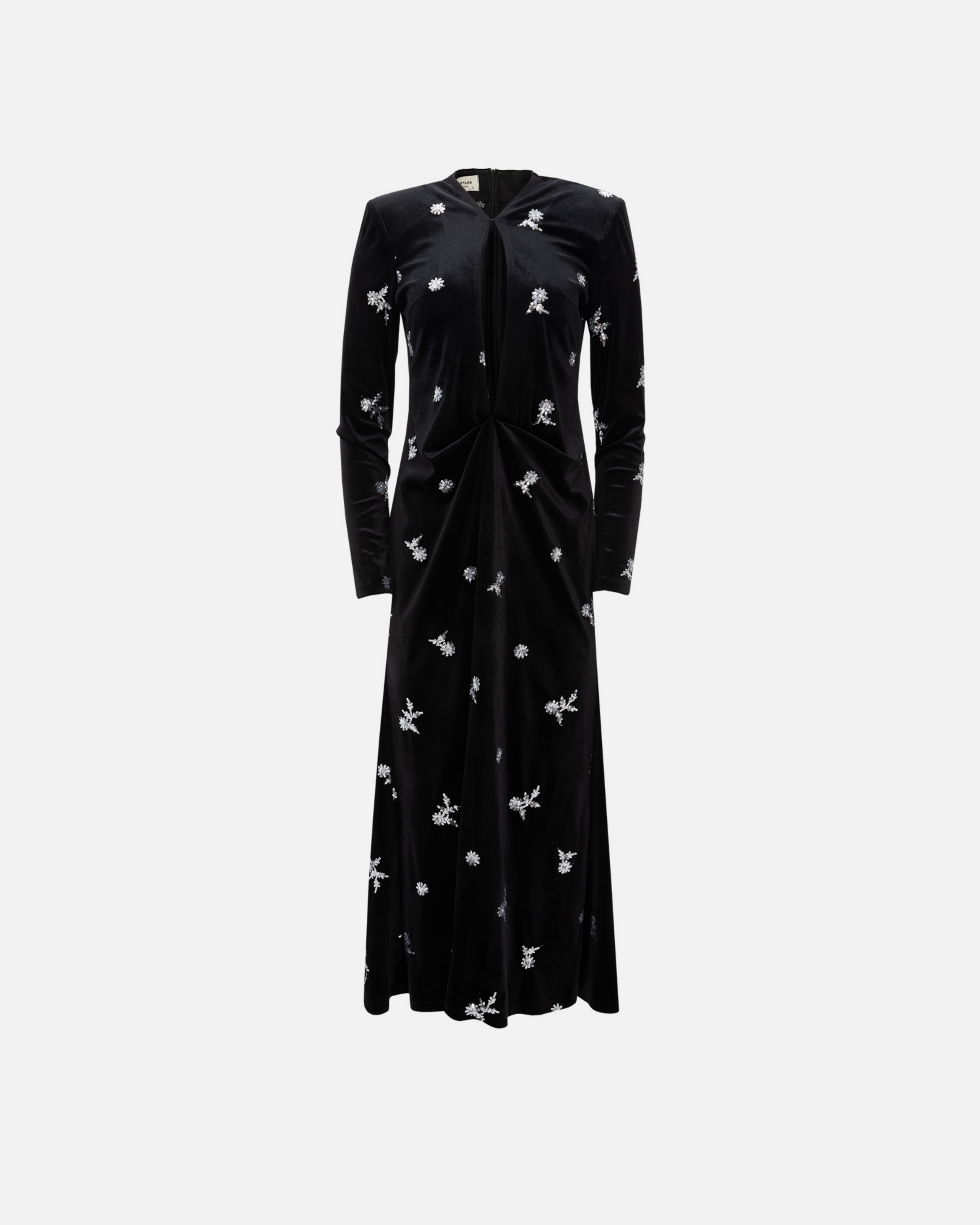 Picture of BLACK VELVET MIDI DRESS