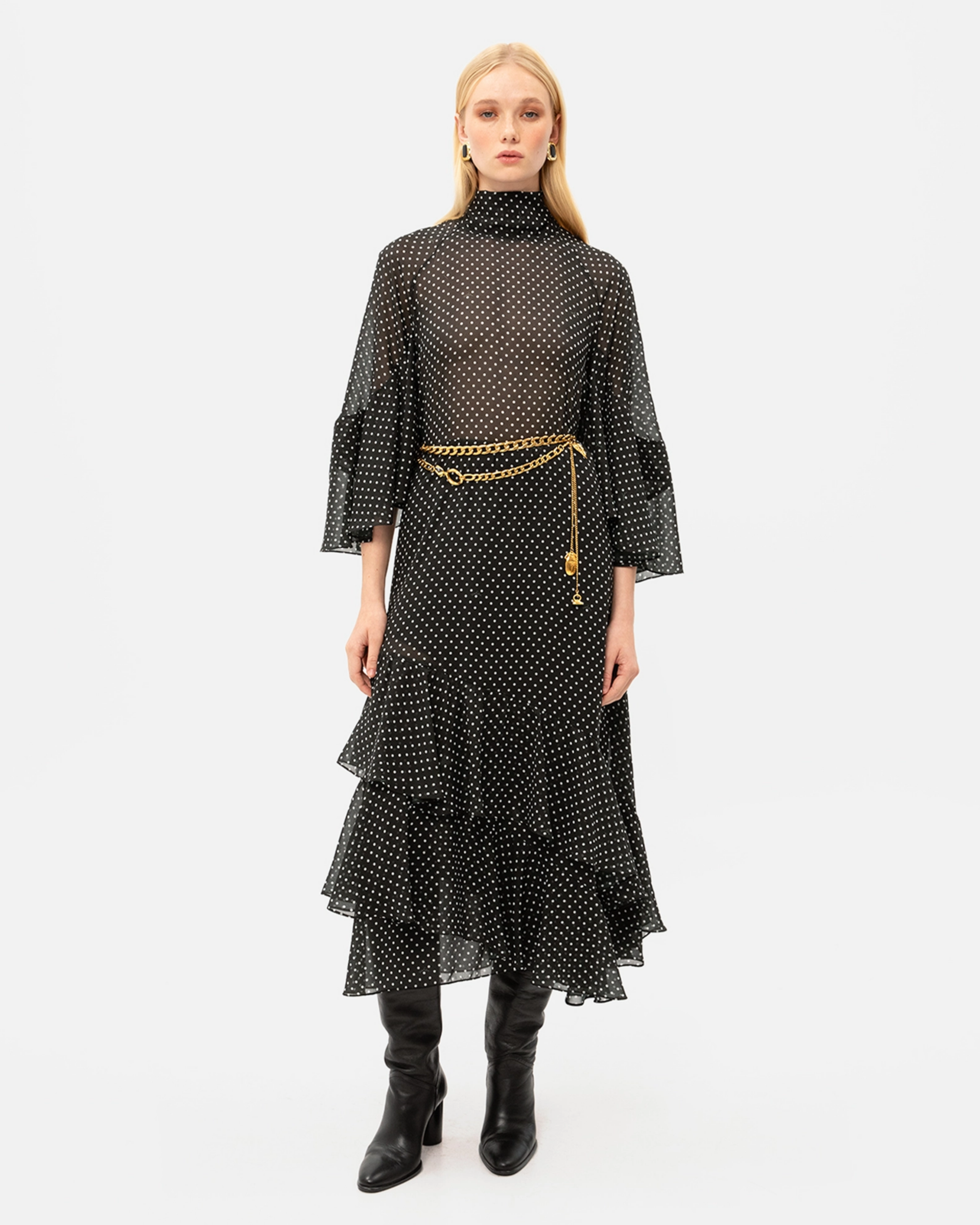 Picture of BLACK POLKA DOT DRESS