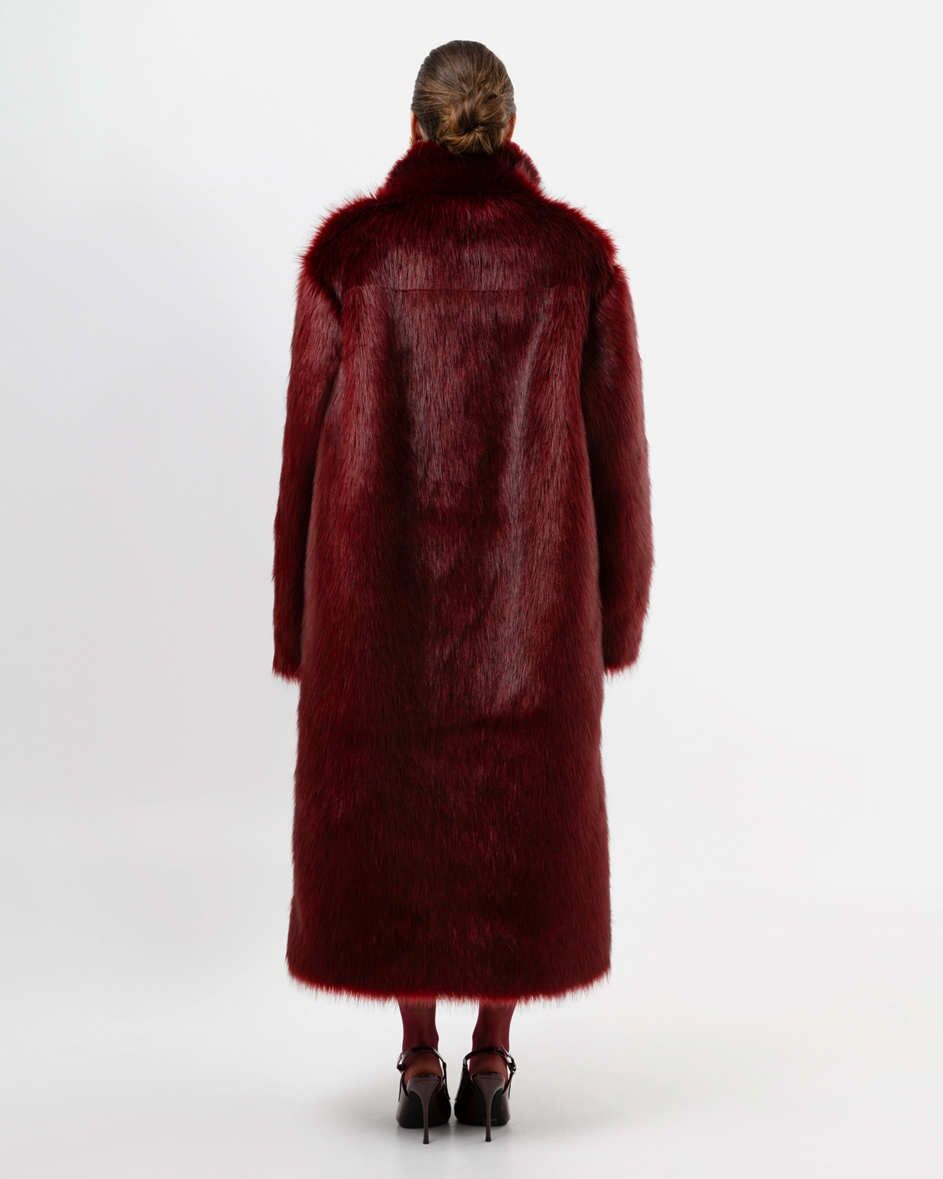 Picture of BURGUNDY FAUX FUR