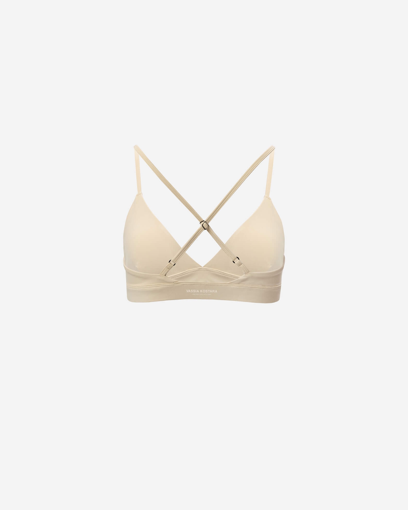 Picture of BEIGE CROSSED-BACK BUSTIER