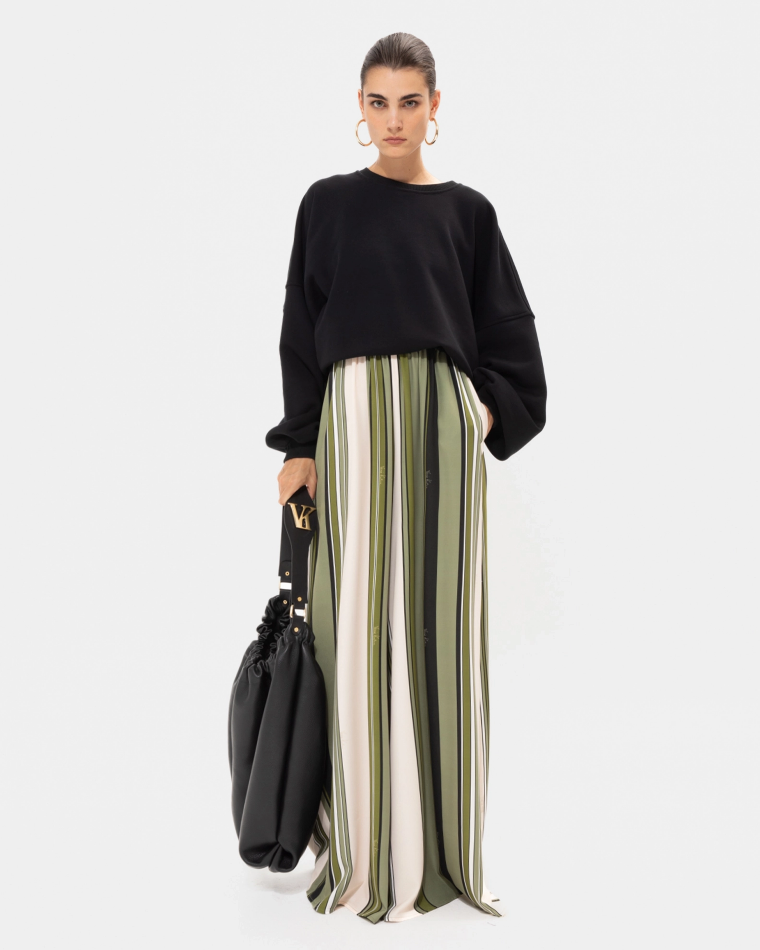 Picture of BLACK OPEN-NECKLINE JUMPER