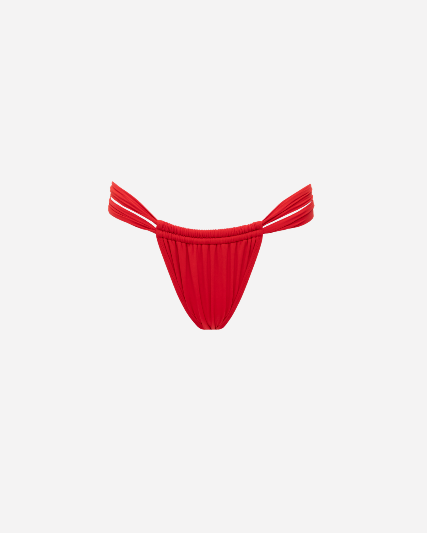 Picture of Red Crush Gathered Strap Bikini Bottoms