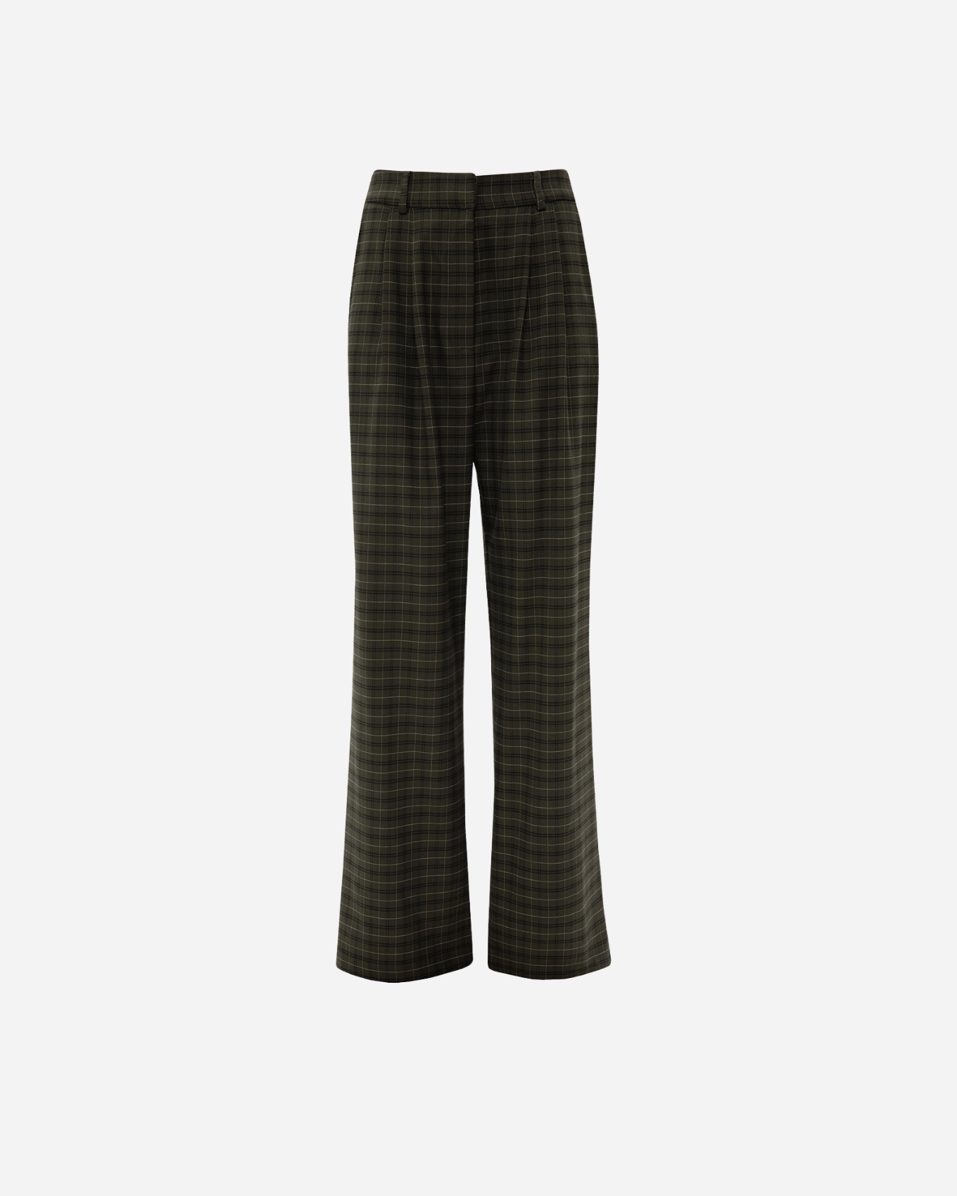 Picture of OLIVE CHEQUERED PANTS