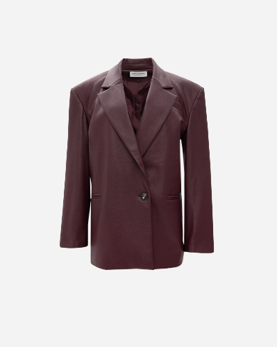 Picture of AMETHYST FAUX LEATHER BLAZER