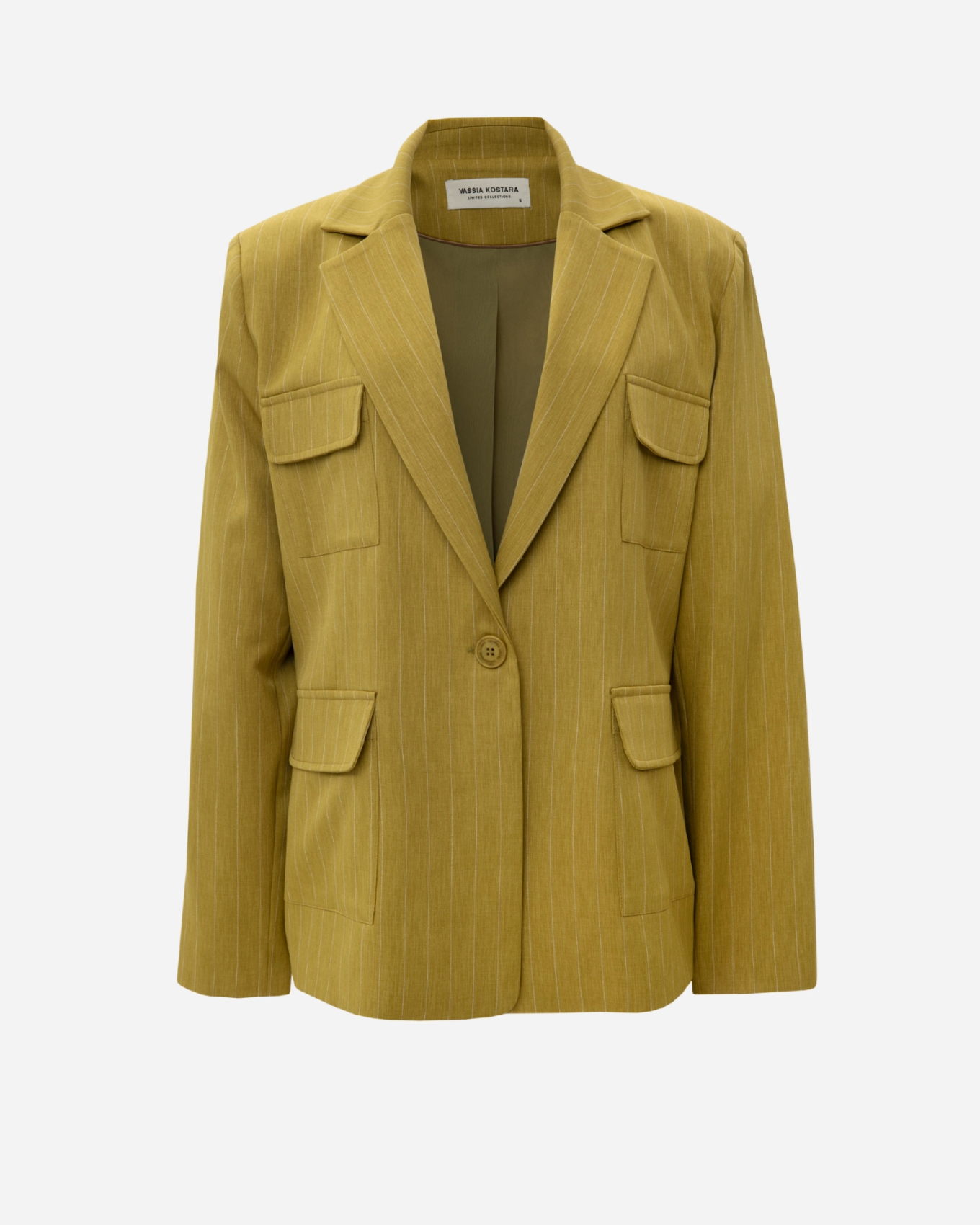 Picture of Striped Blazer in Lime Green