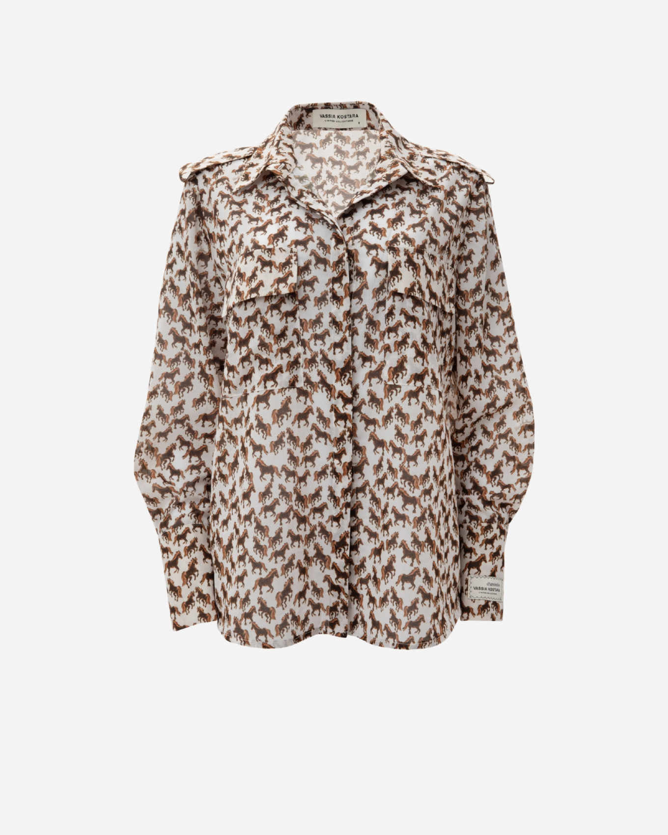 Picture of Horse Print Slim Fit Shirt