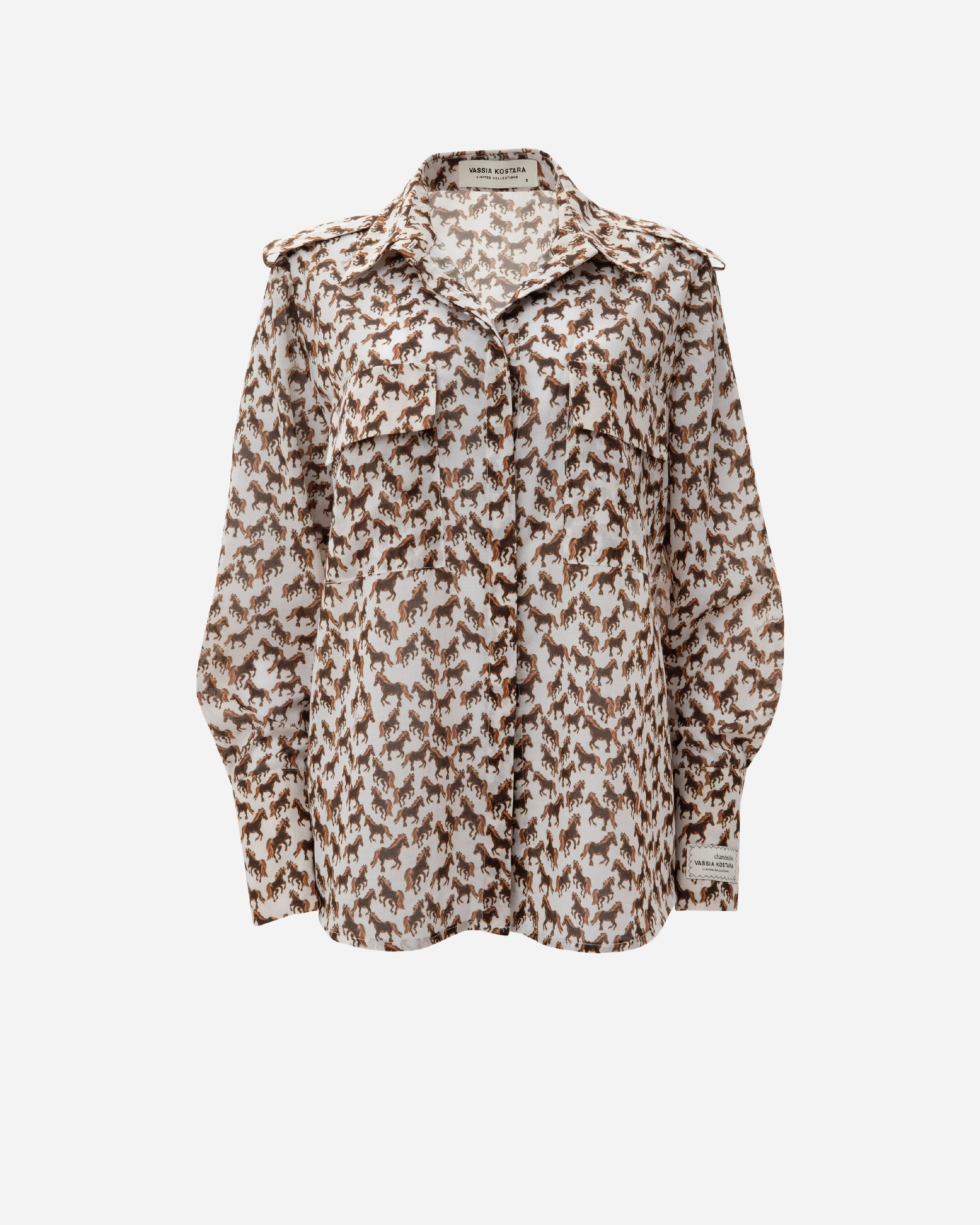 Picture of Horse Print Slim Fit Shirt