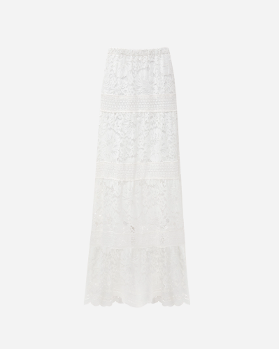 Picture of White Summer Lace Maxi Skirt