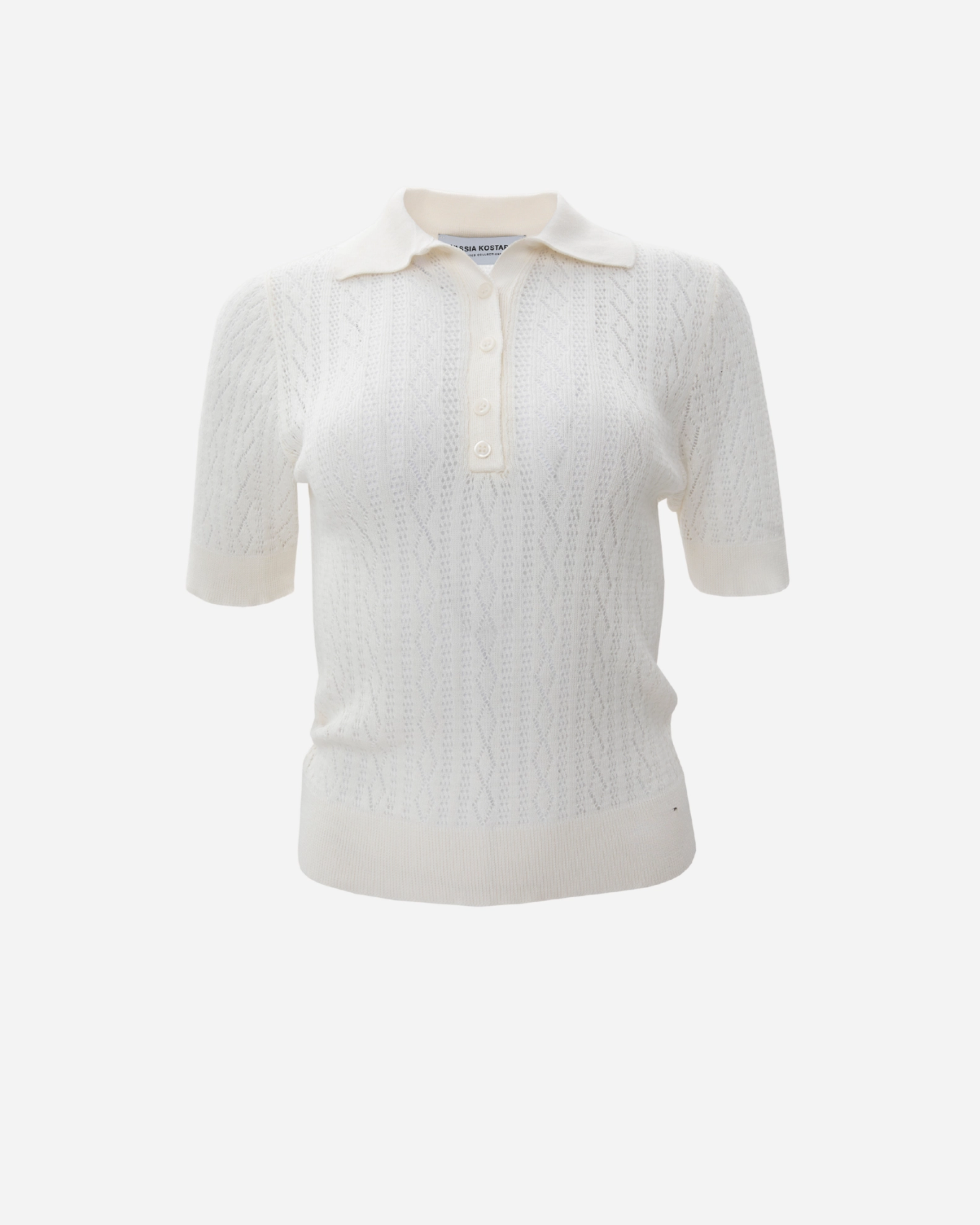 Picture of Ecru Polo Knitted T-Shirt