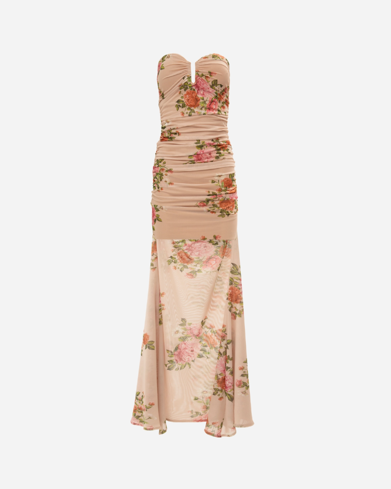 Picture of Pink Romance Strapless Mesh Dress