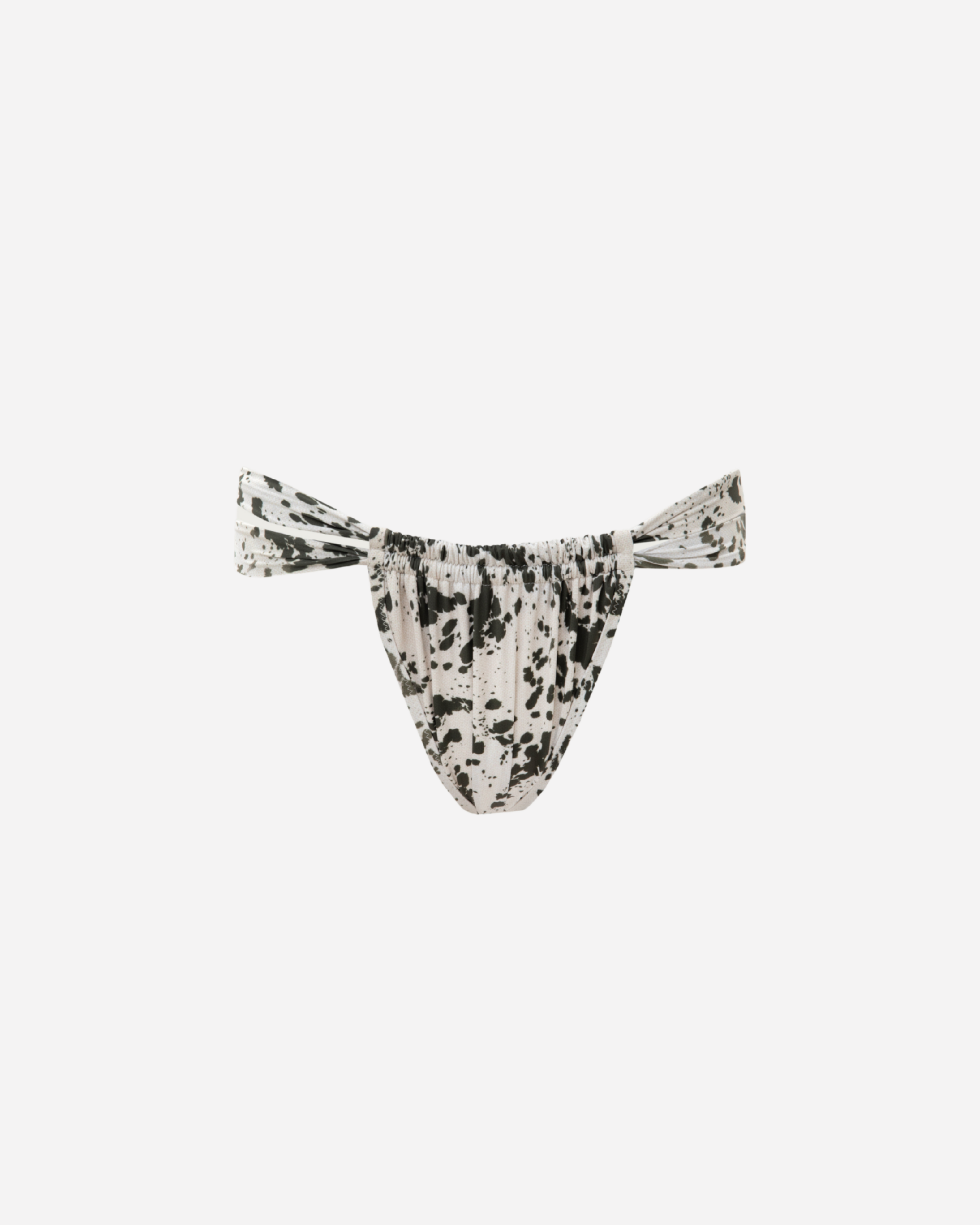 Picture of Animal Print Gathered Strap Bikini Bottoms