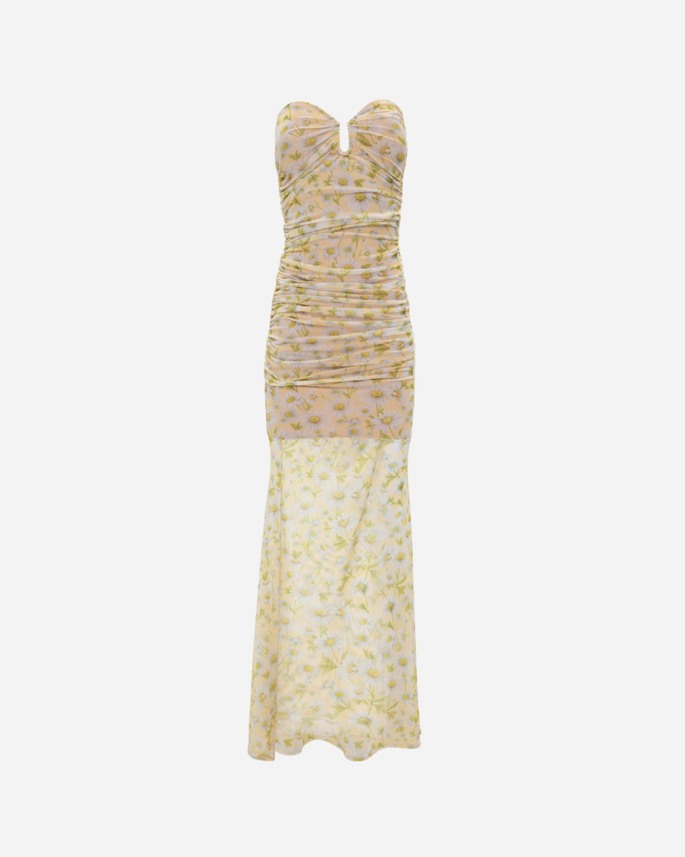Picture of Chamomile Print Strapless Mesh Dress