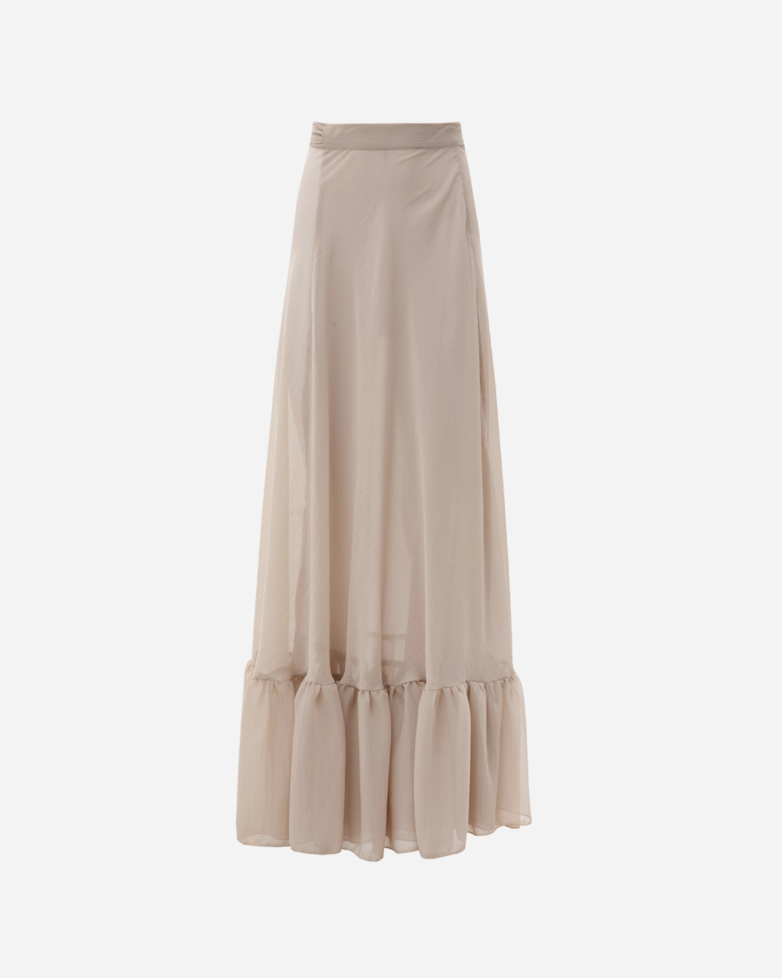 Picture of Beige Ruffled Wrap Skirt