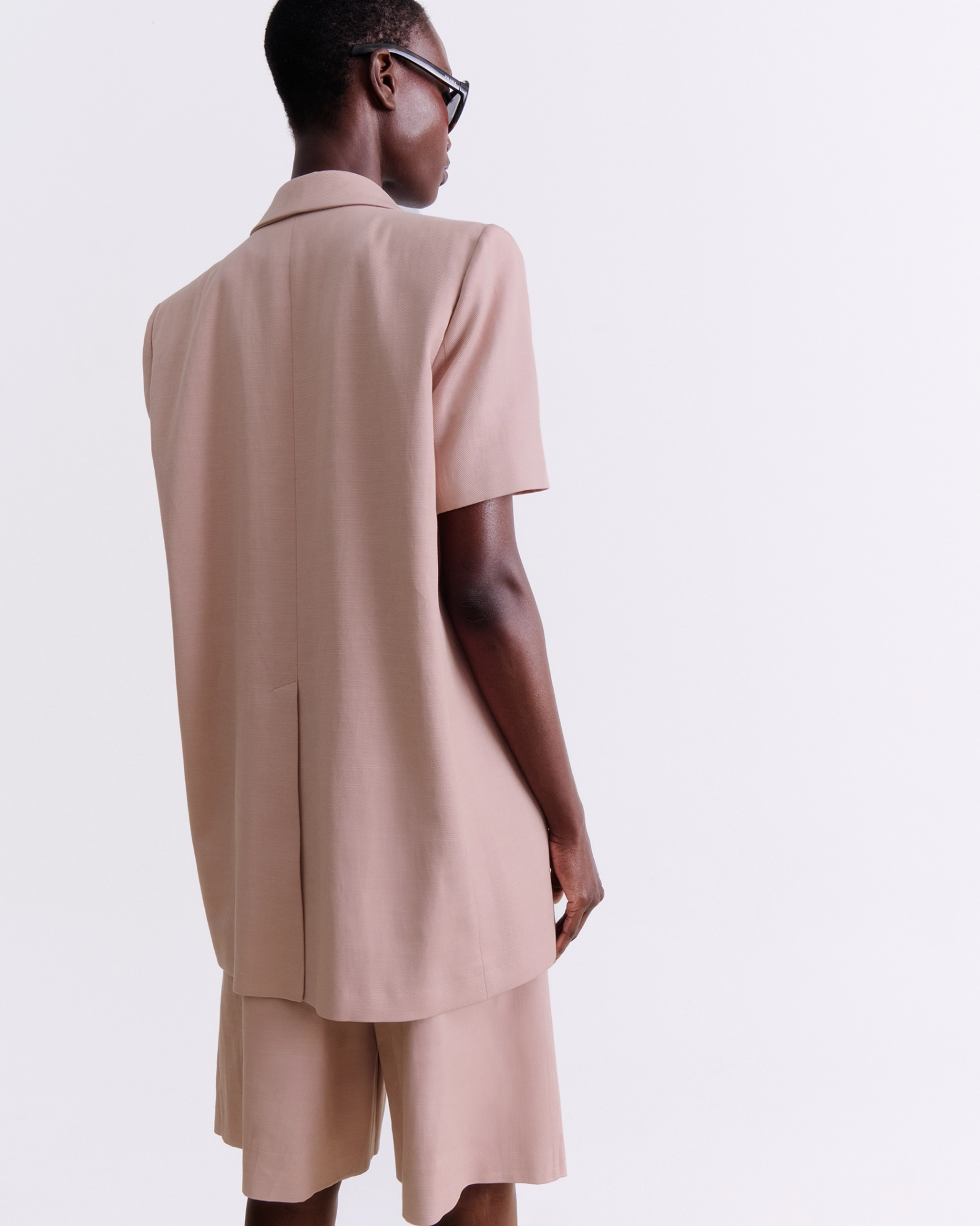 Picture of BLUSH SHORT-SLEEVE TAILORED BLAZER