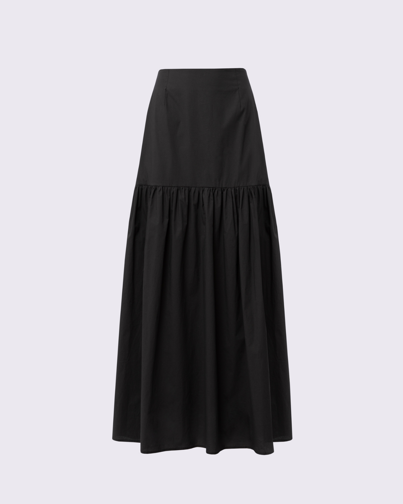 Picture of BLACK VOLUMINOUS MAXI SKIRT