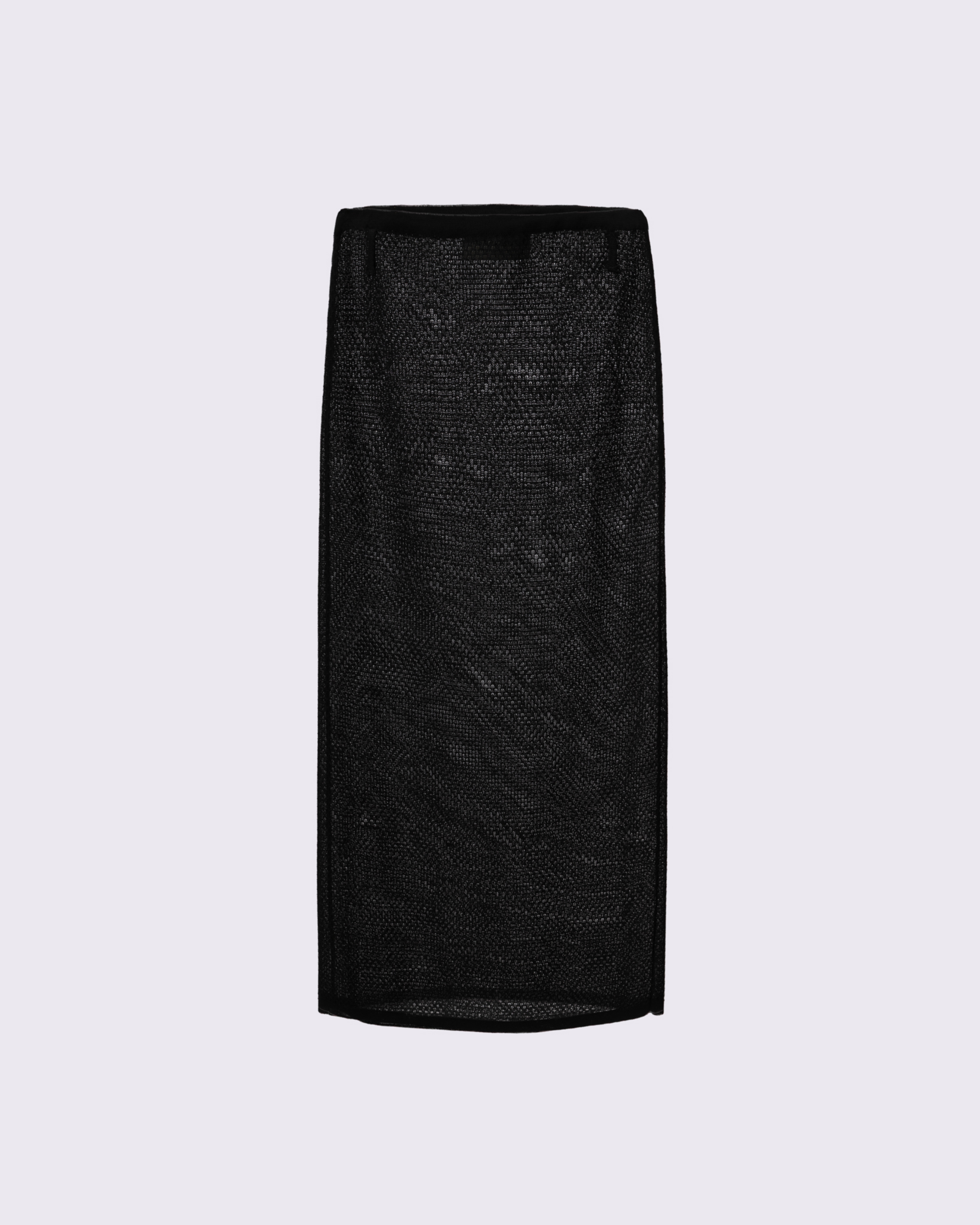 Picture of BLACK KNIT MIDI SKIRT