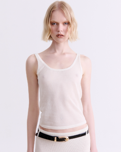 Picture of CREAM KNIT TANK TOP