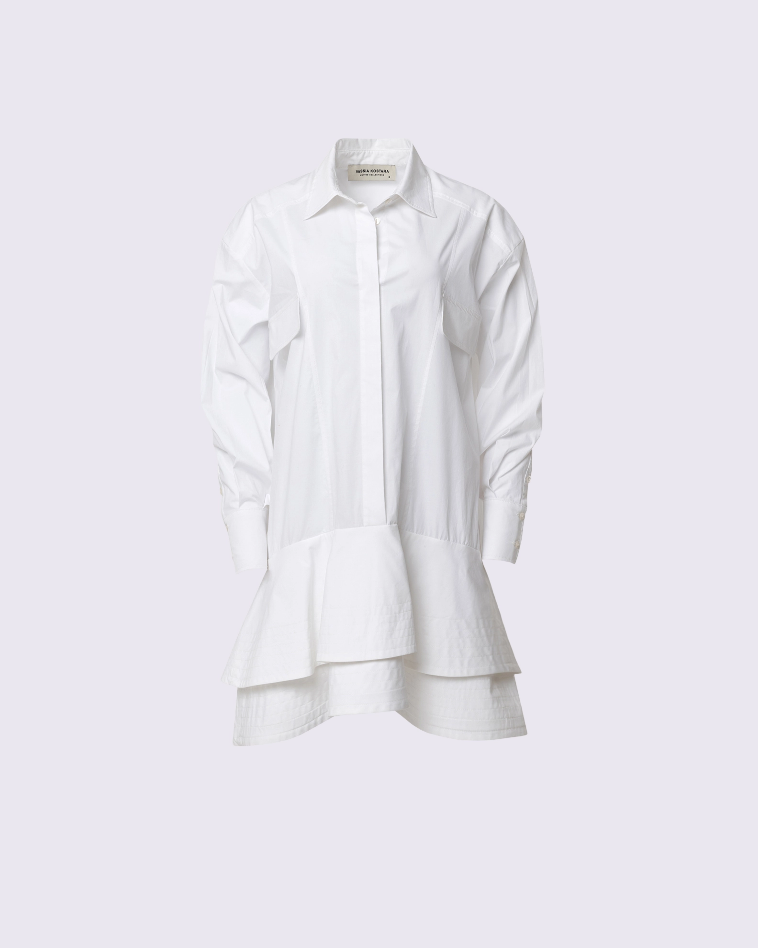Picture of WHITE STRUCTURED SHIRT DRESS
