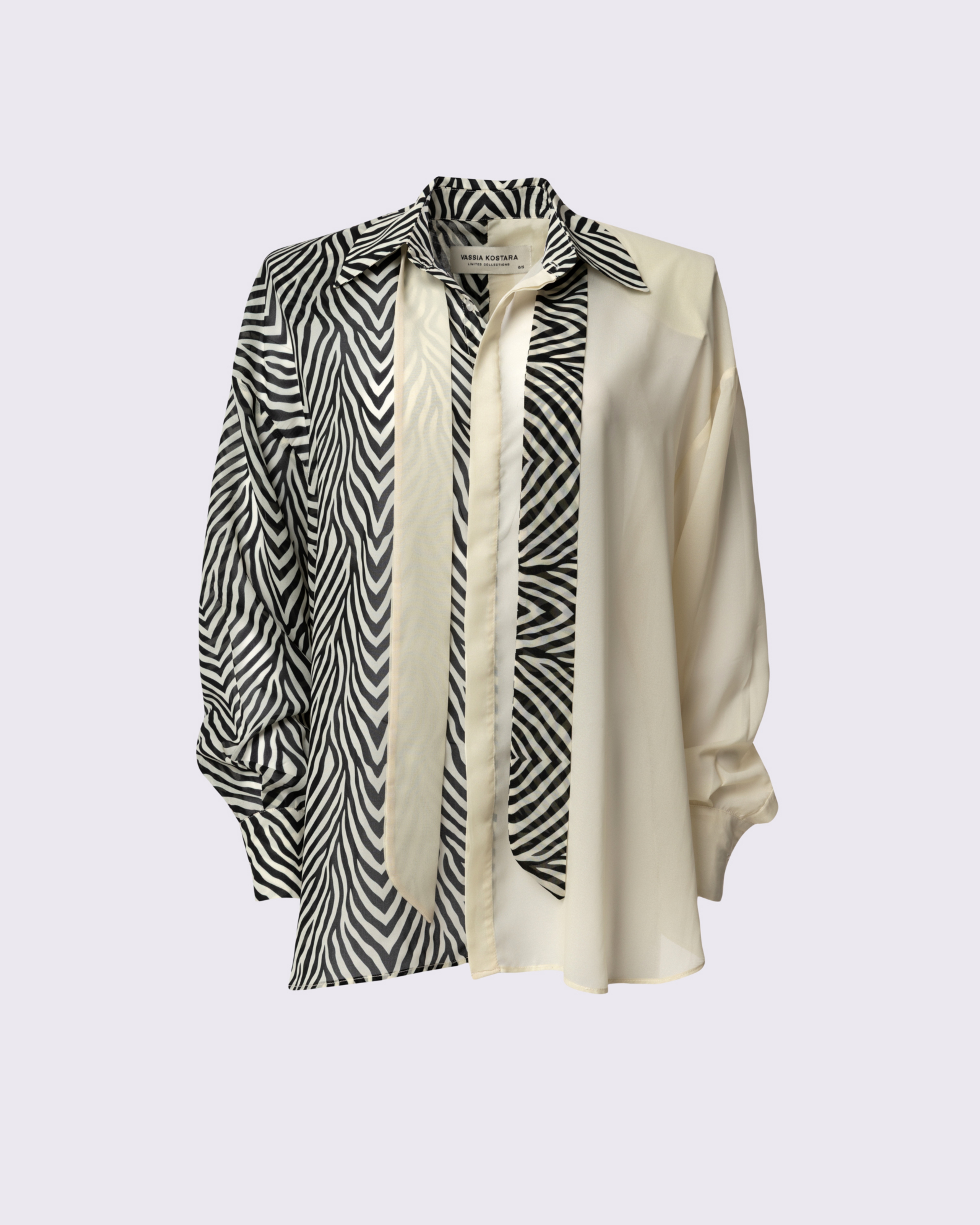 Picture of TWO-TONE ZEBRA PRINT OS SHIRT
