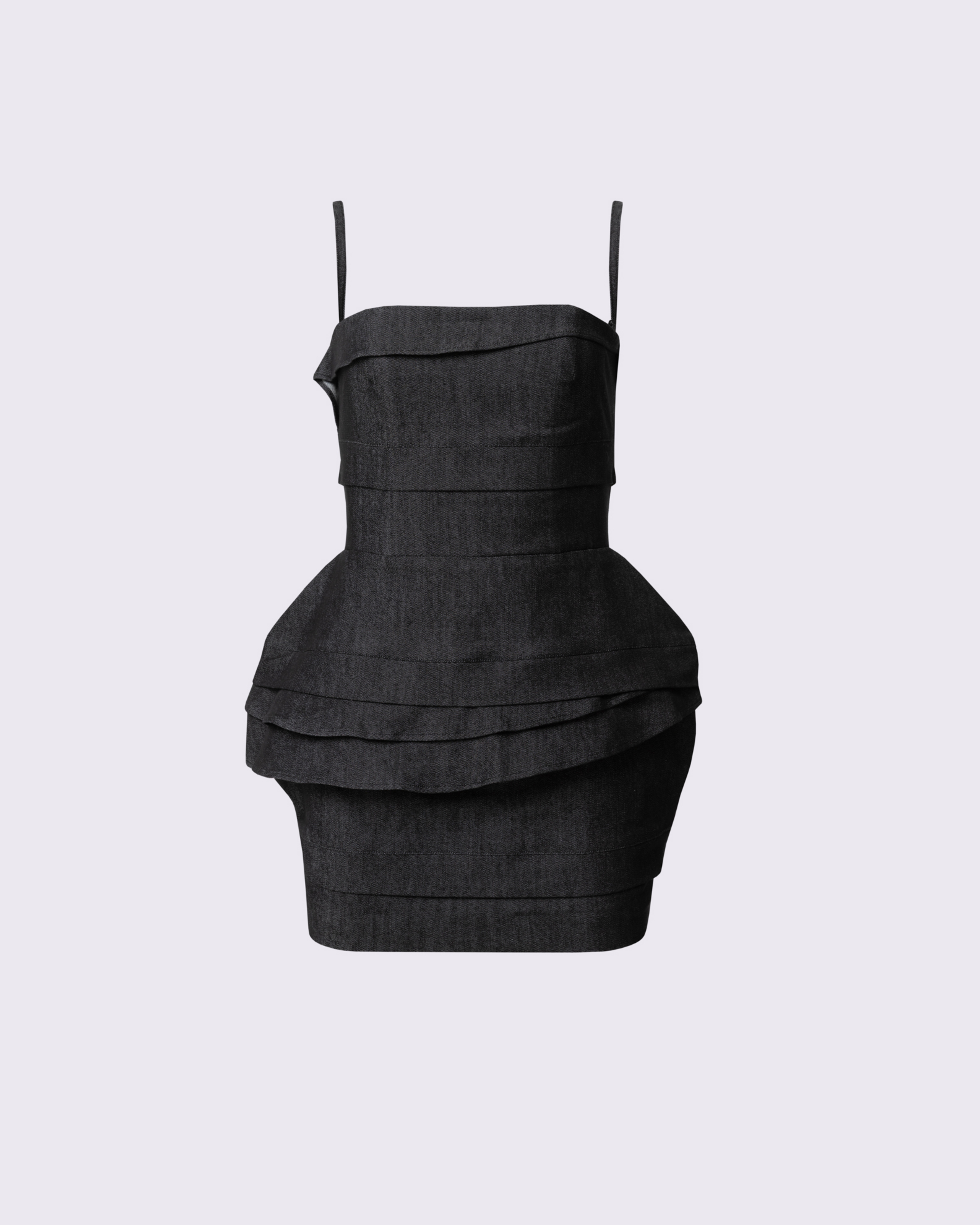Picture of BLACK DENIM MINI DRESS