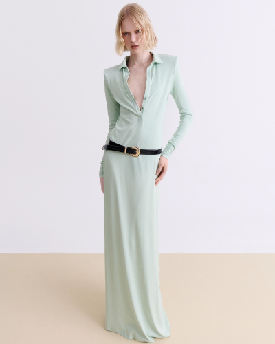 Picture of V-NECK RIB MAXI DRESS