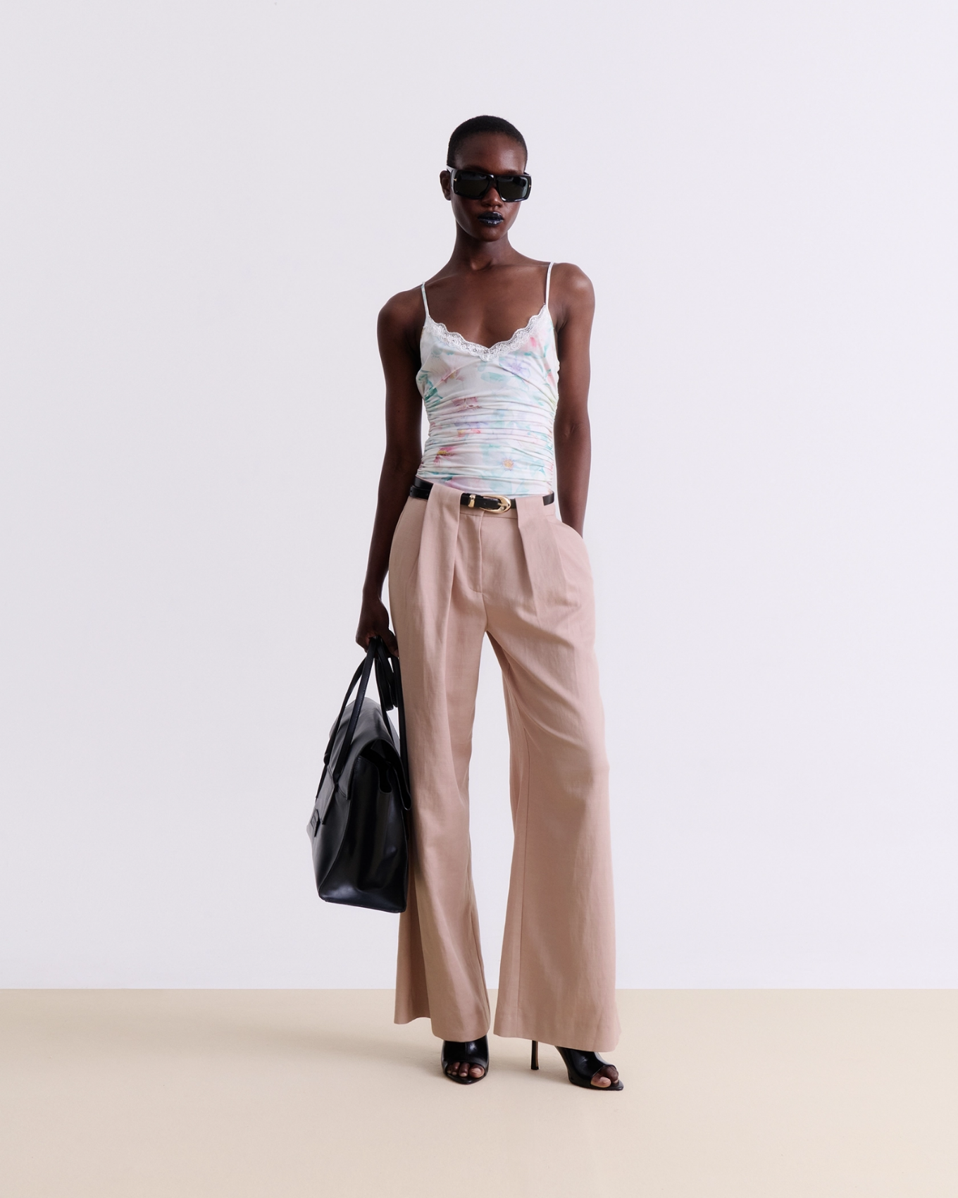 Picture of PRINTED DRAPED BODYSUIT
