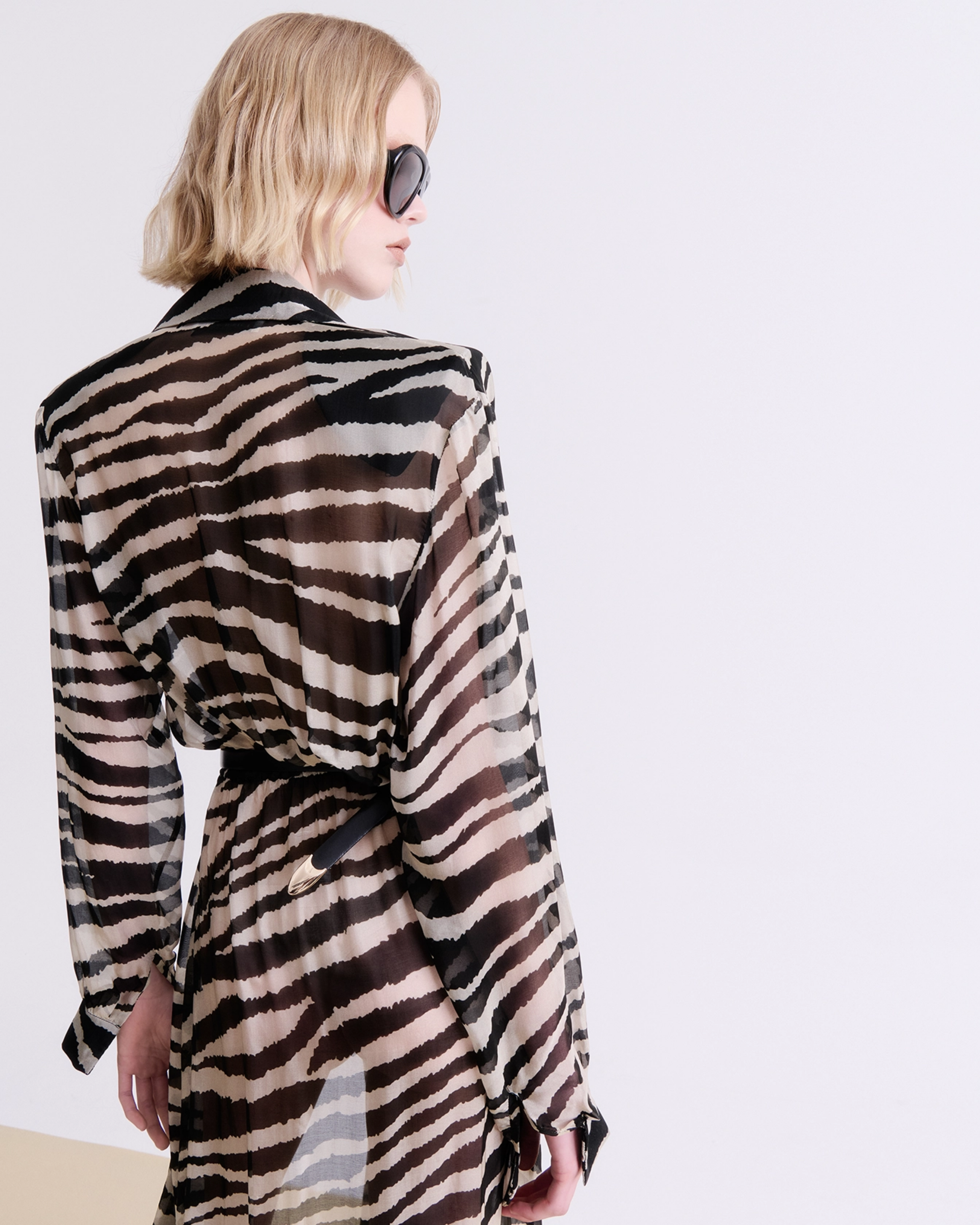 Picture of ZEBRA PRINT CHEMISIER MAXI DRESS