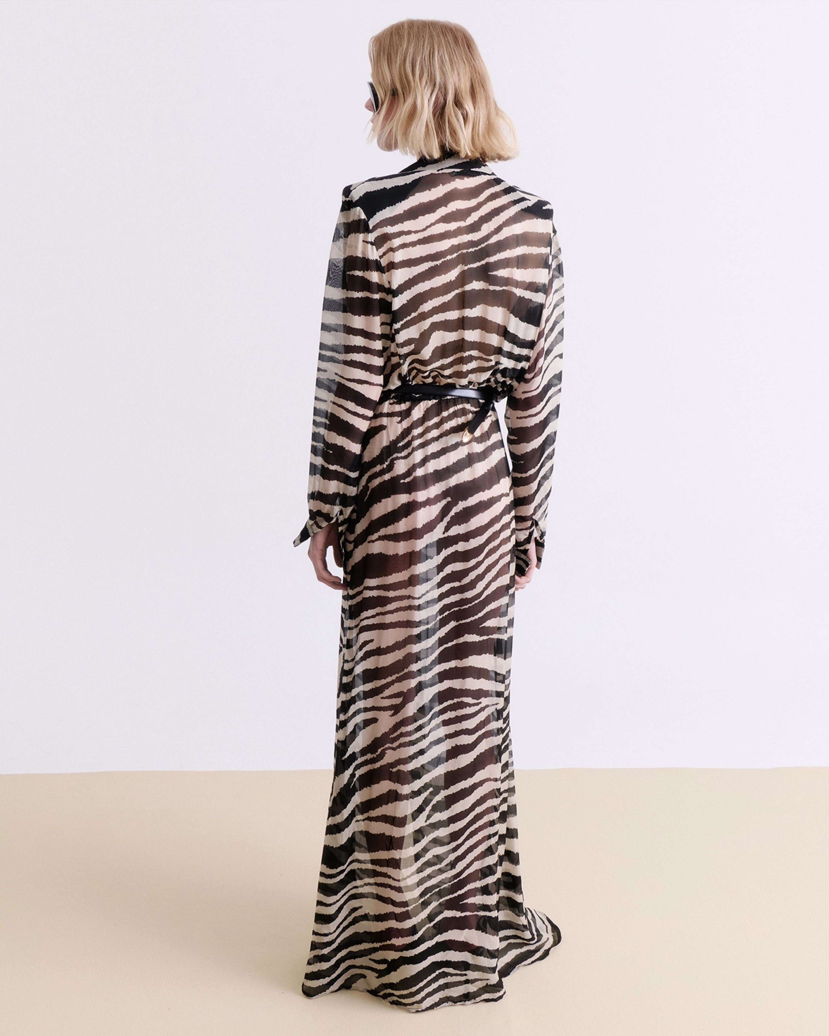 Picture of ZEBRA PRINT CHEMISIER MAXI DRESS