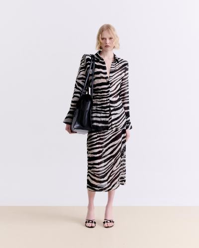 Picture of ZEBRA PRINT MIDI SKIRT